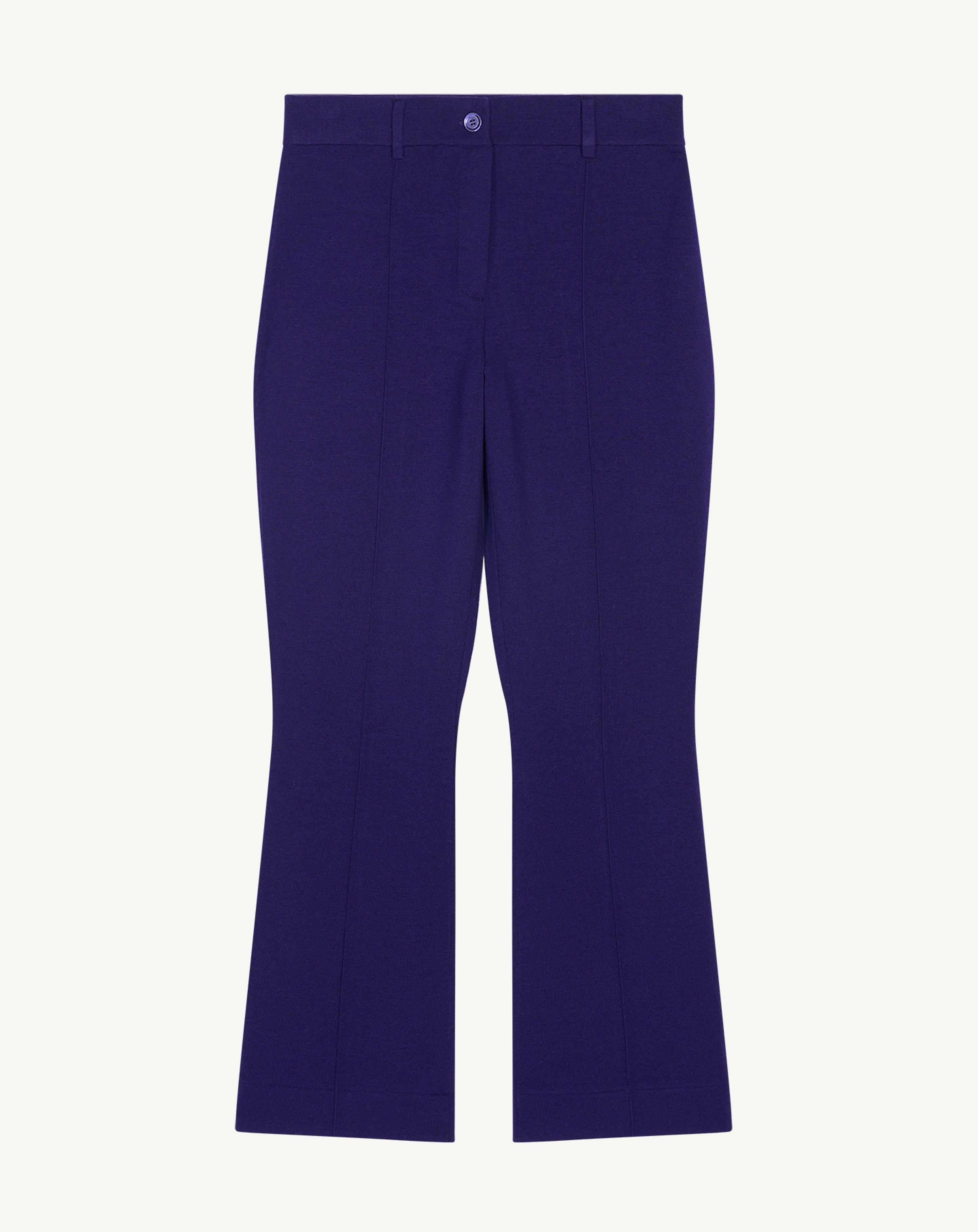 Pantalon bootcut milano-ULTRAVIOLET FONCE-95% laine 5% cachemire