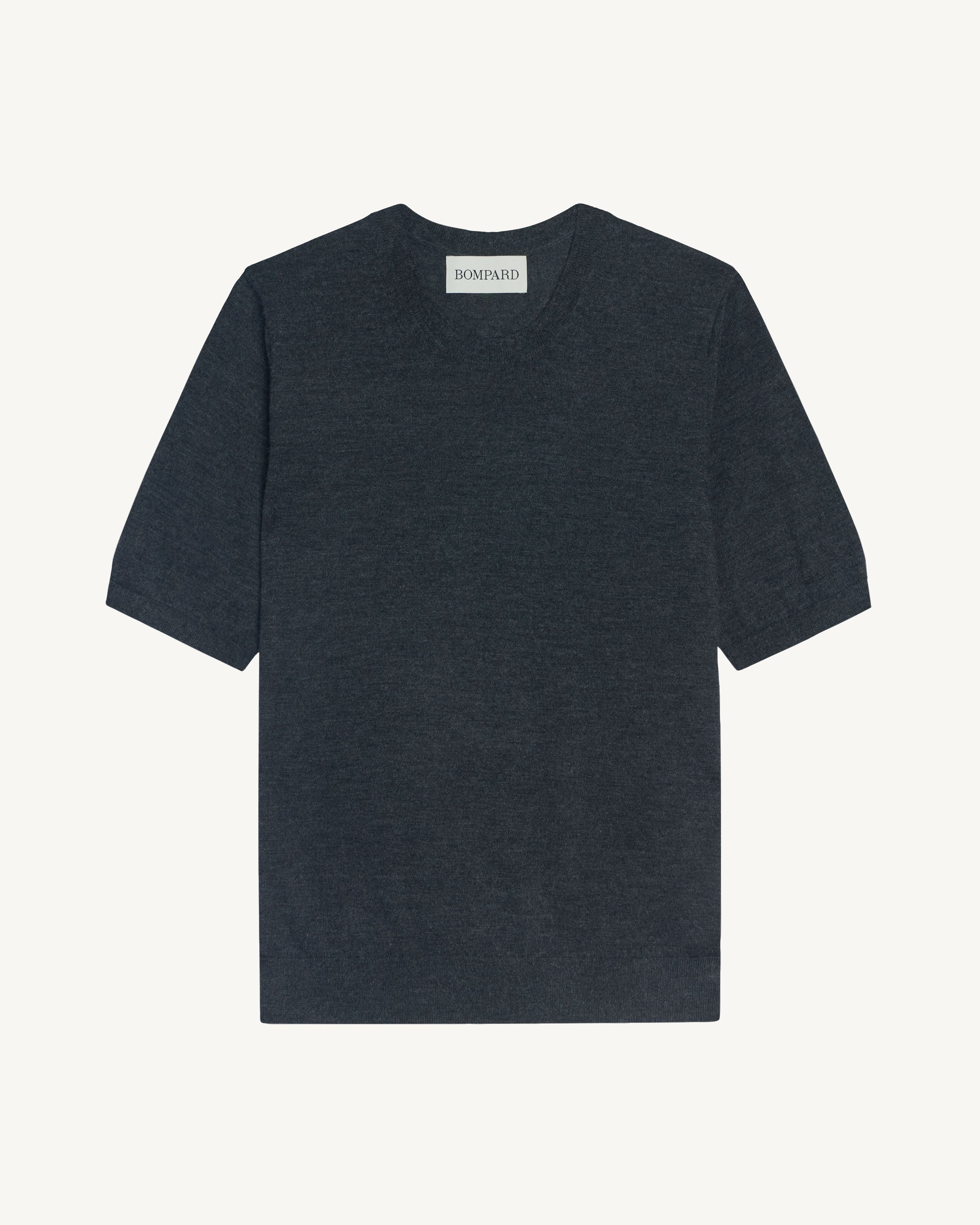 Pull manches courtes Fiona-CHARBON-100% cachemire