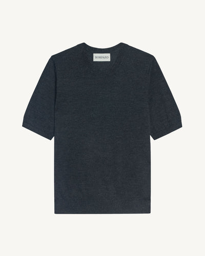 Pull manches courtes Fiona-CHARBON-100% cachemire