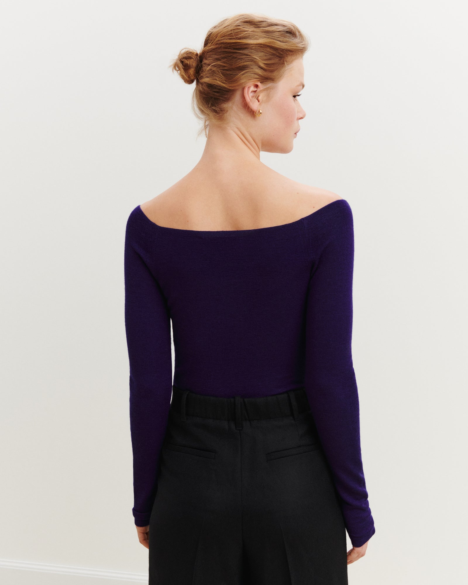 Top Bella-ULTRAVIOLET FONCE-70% cachemire 30% soie