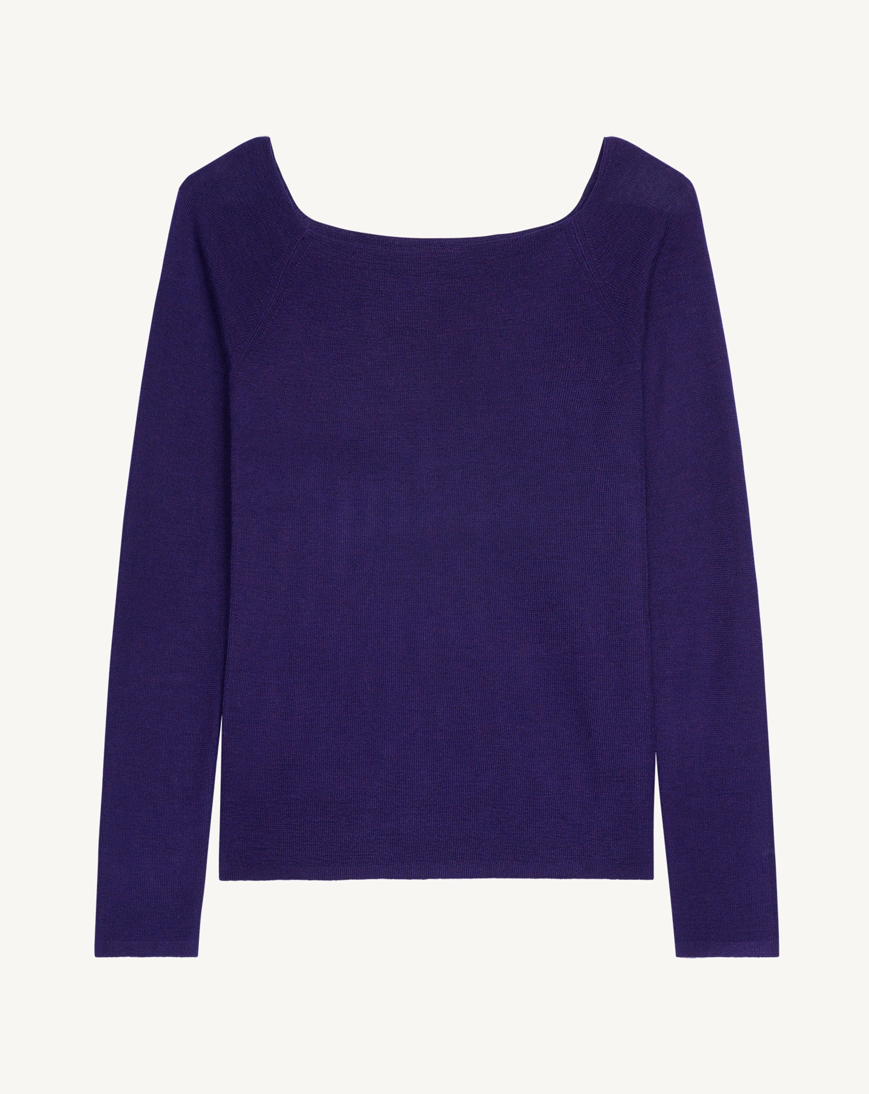 Top Bella-ULTRAVIOLET FONCE-70% cachemire 30% soie