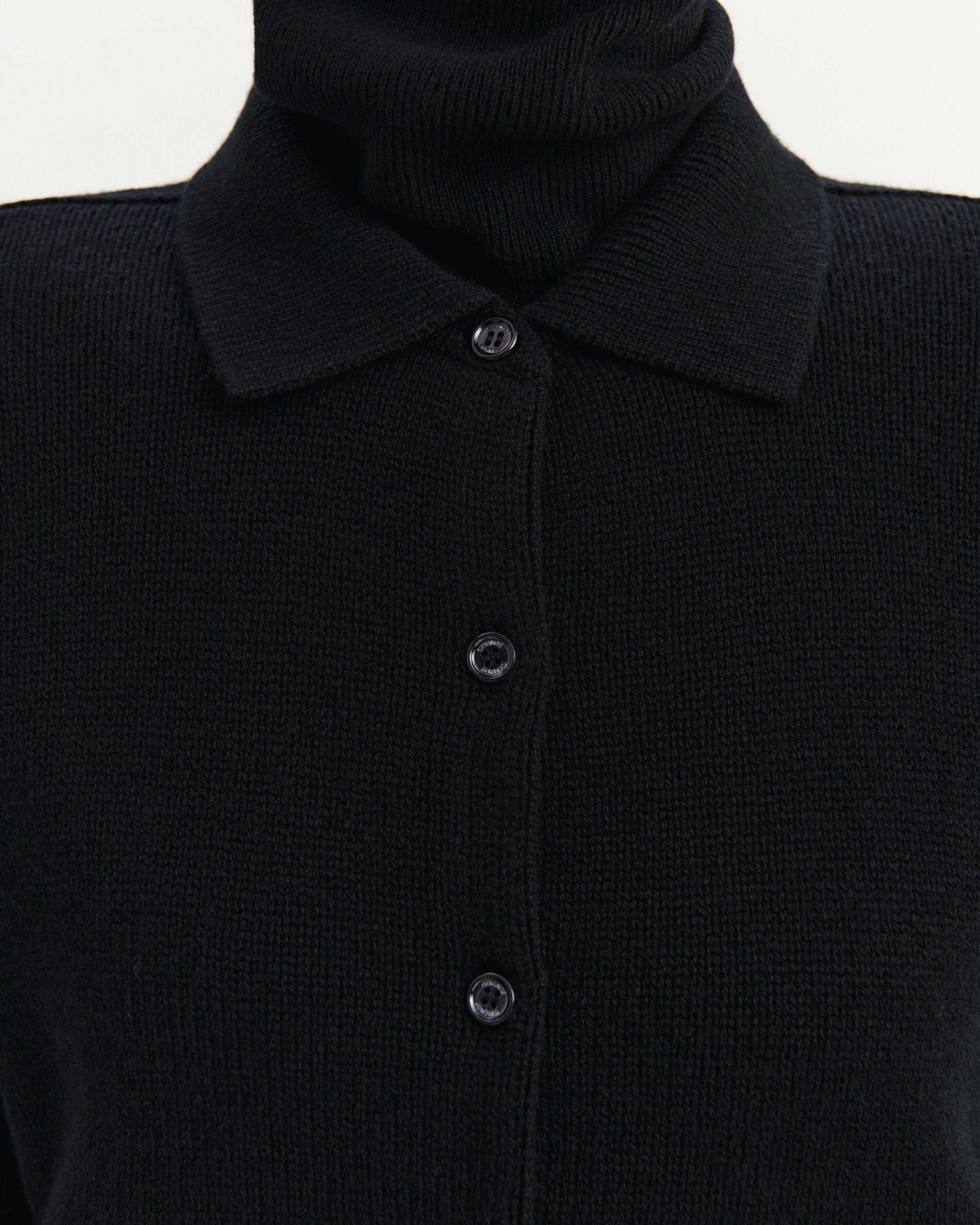 Cardigan col polo Lison-NOIR-100% cachemire