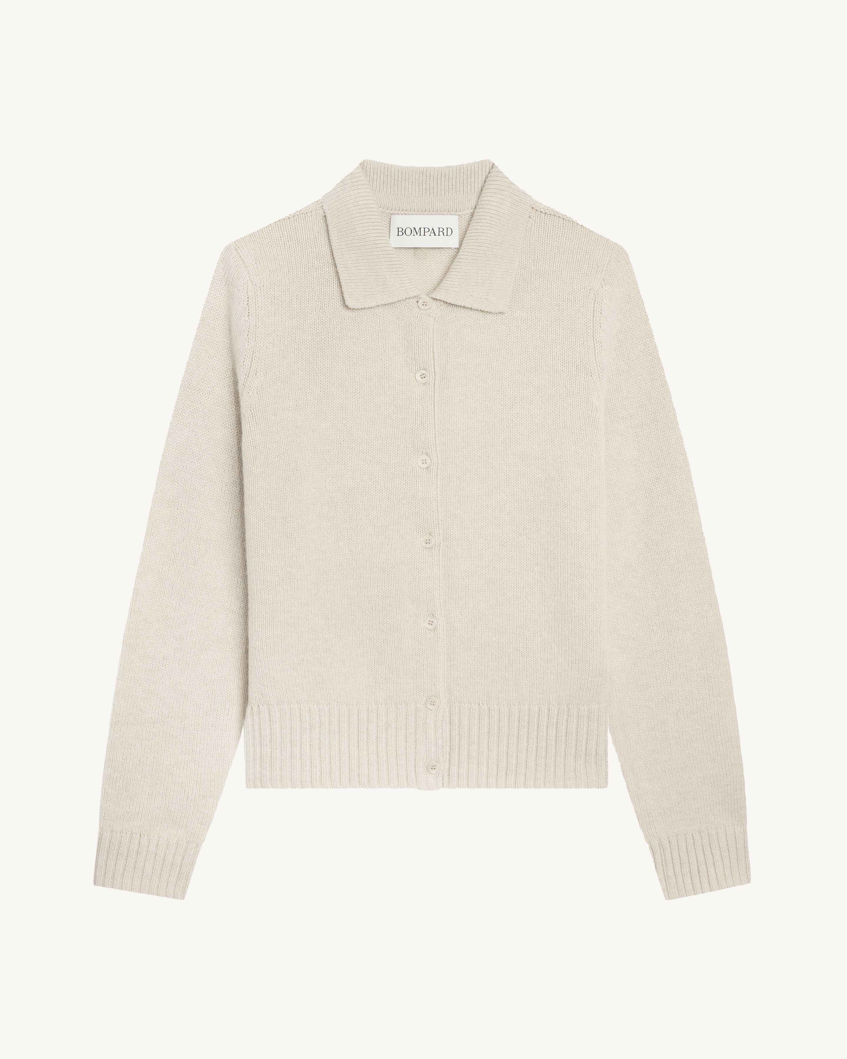 Cardigan col polo Lison-AVOINE-100% cachemire