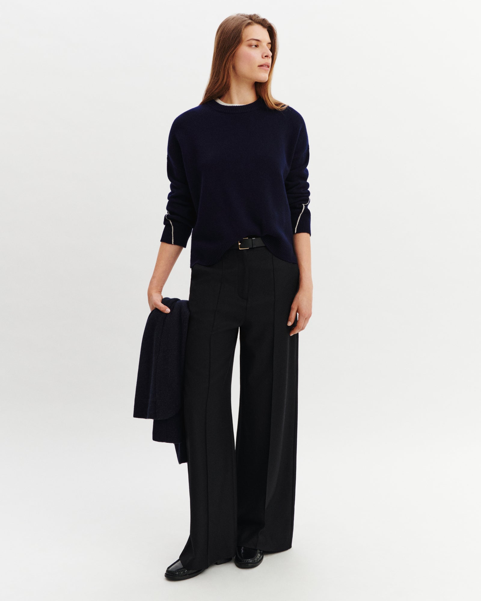 Pull col rond Léonie-MARINE/AVOINE-100% cachemire