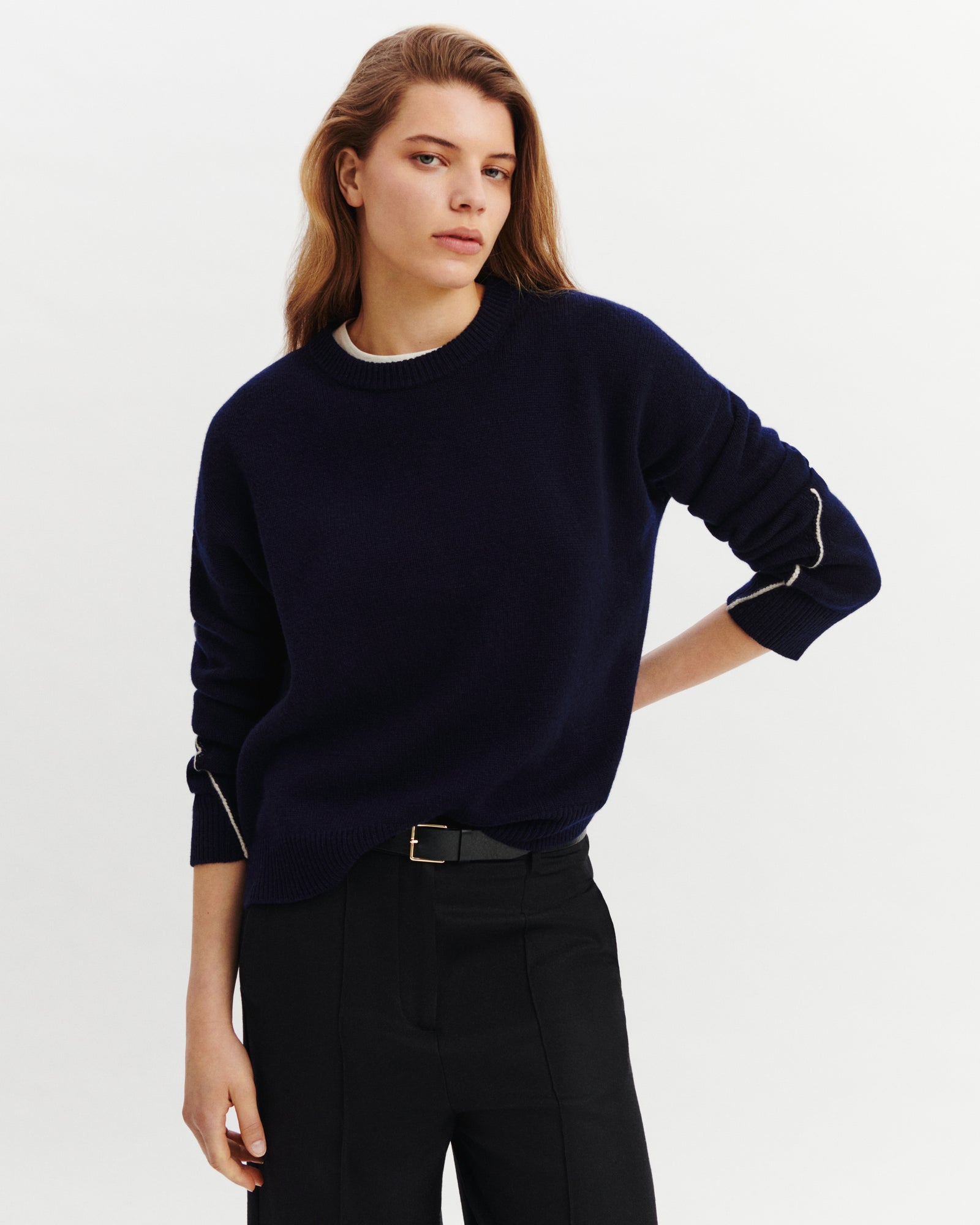 Pull col rond Léonie-MARINE/AVOINE-100% cachemire