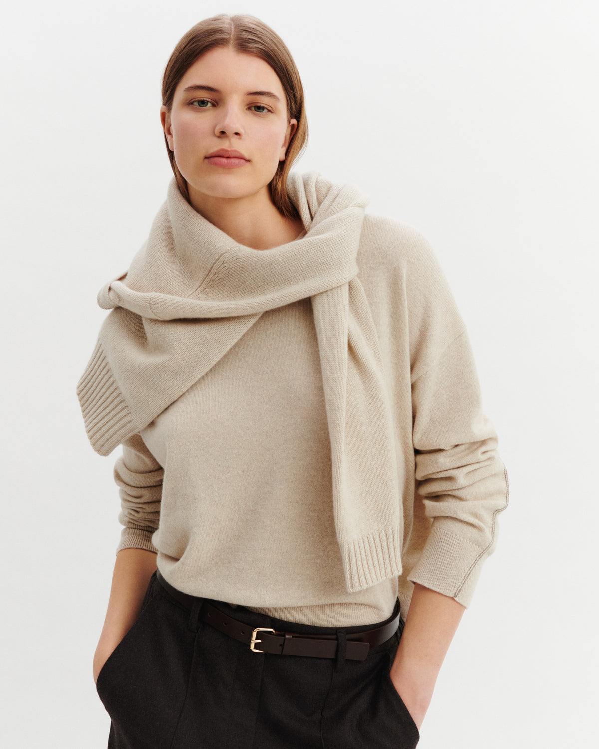 Pull col rond Célèste-AVOINE/MILLET-100% cachemire