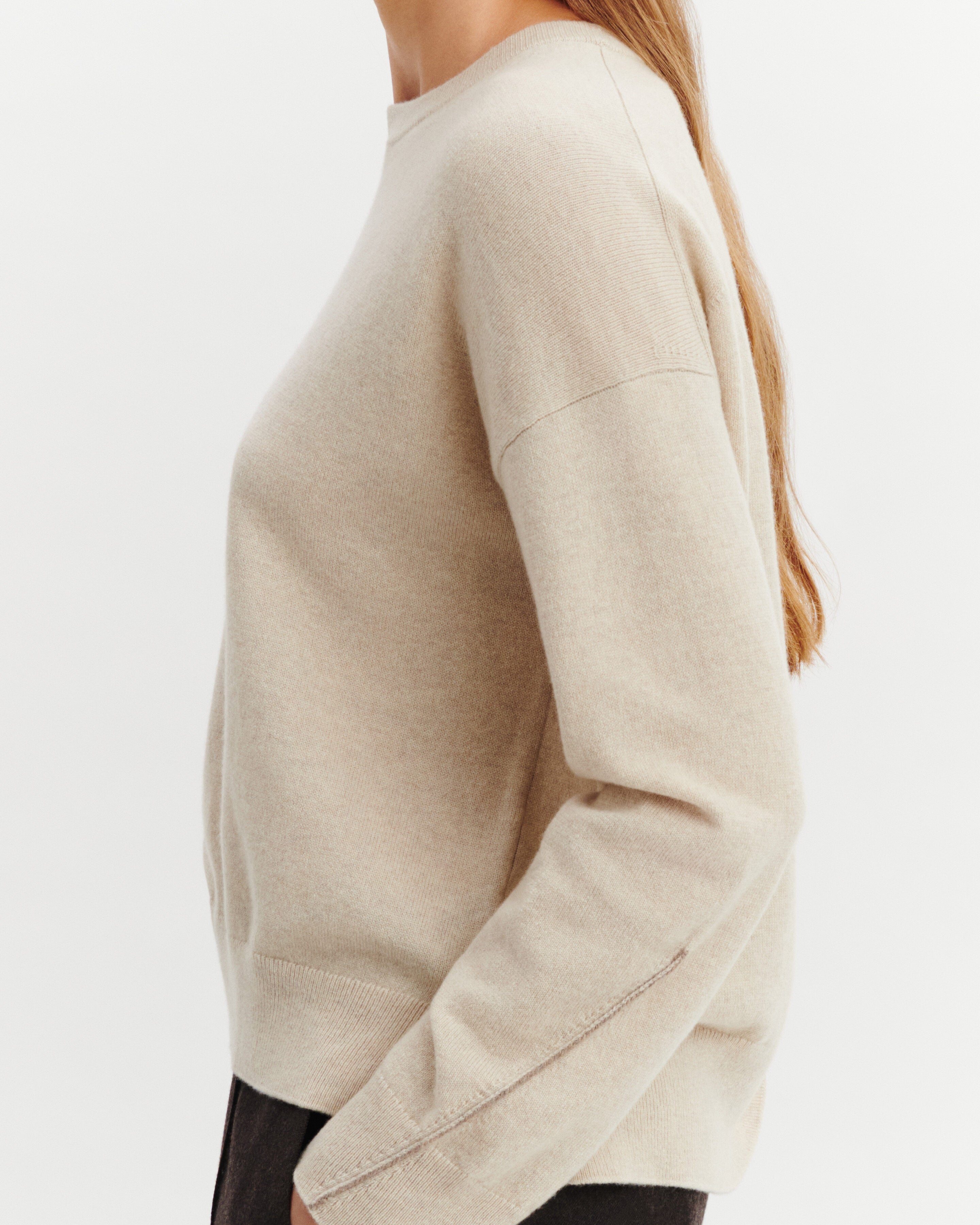 Pull col rond Célèste-AVOINE/MILLET-100% cachemire