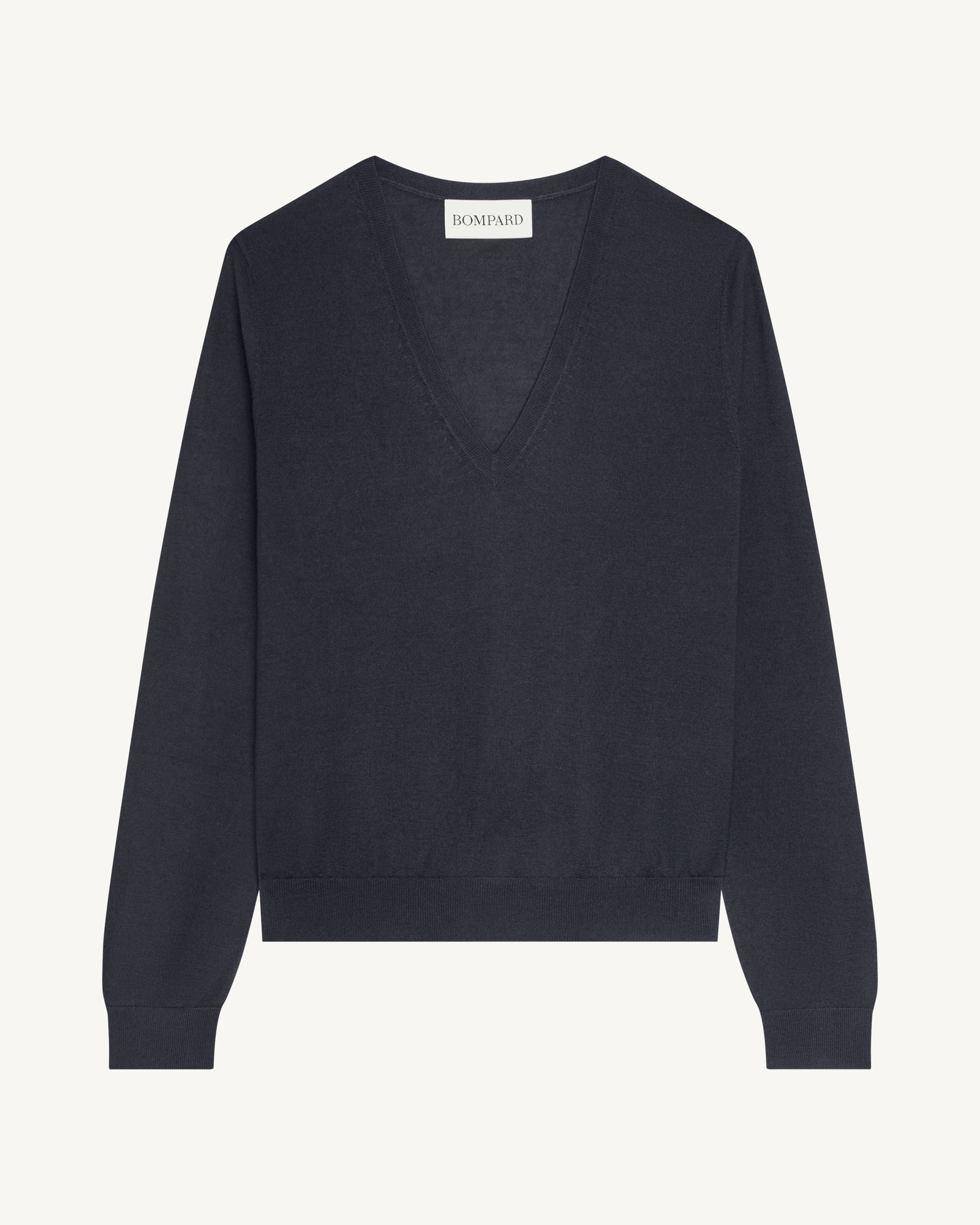 Pull col V Faustine-NOIR-100% cachemire