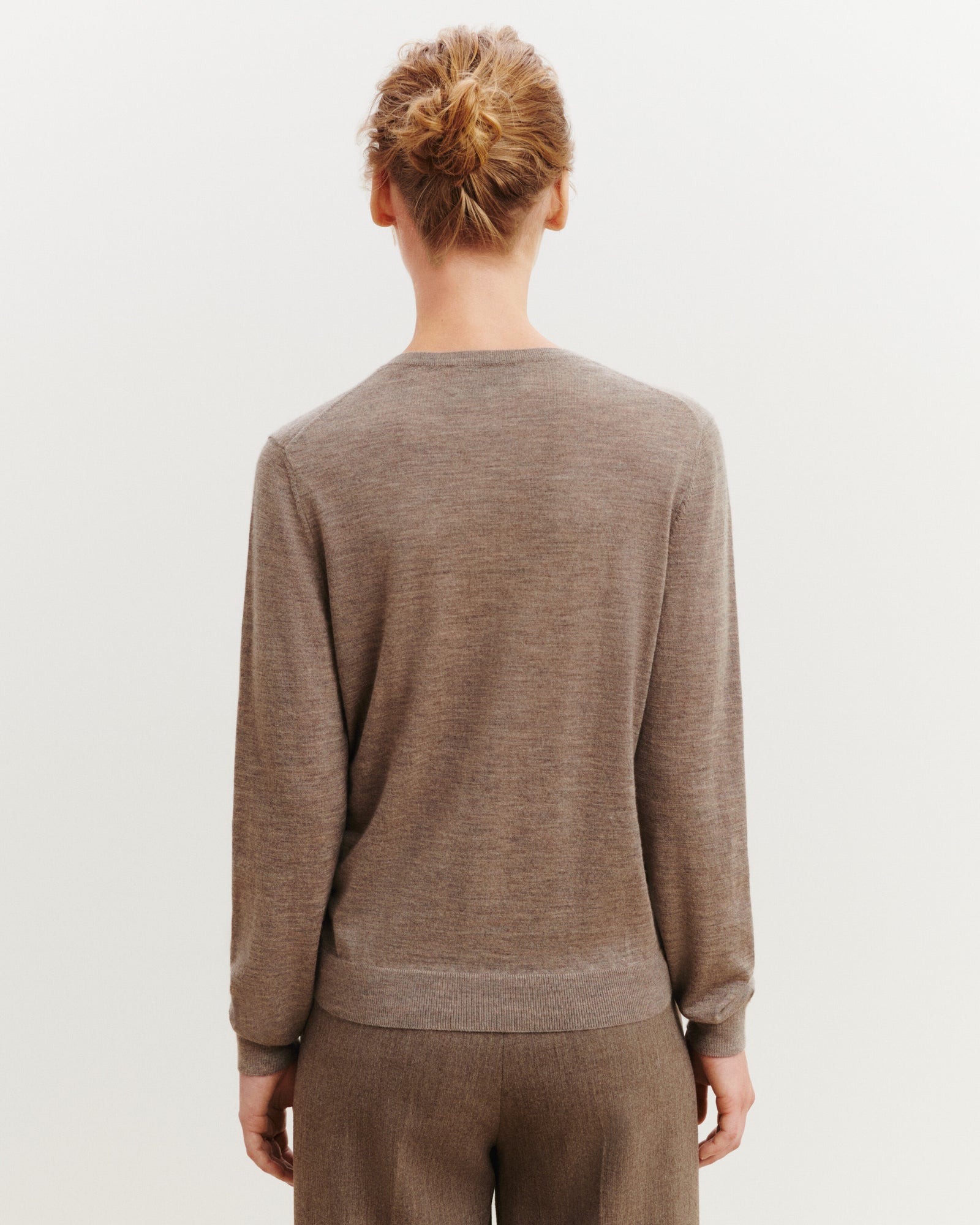 Pull col V Faustine-MILLET-100% cachemire