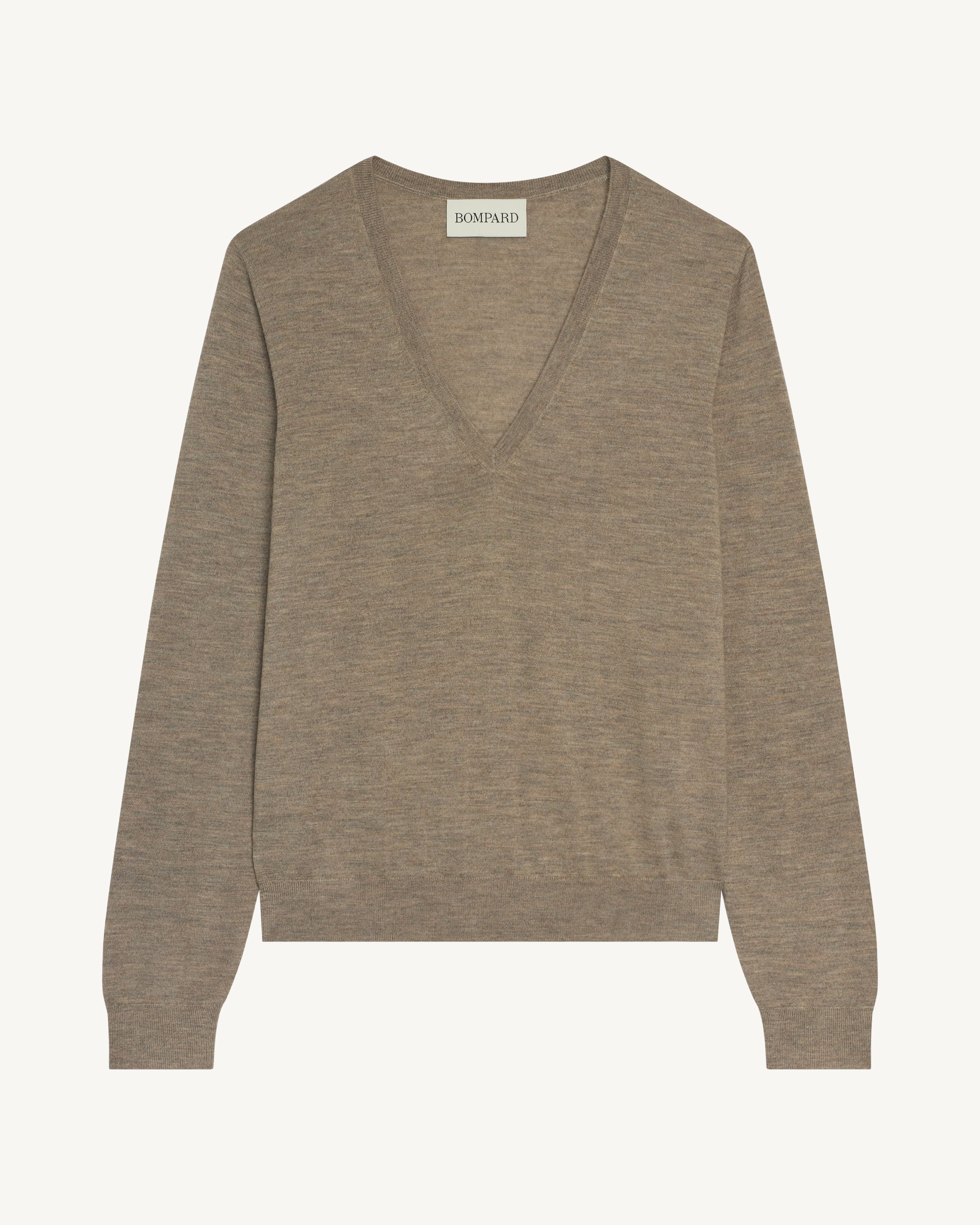 Pull col V Faustine-MILLET-100% cachemire