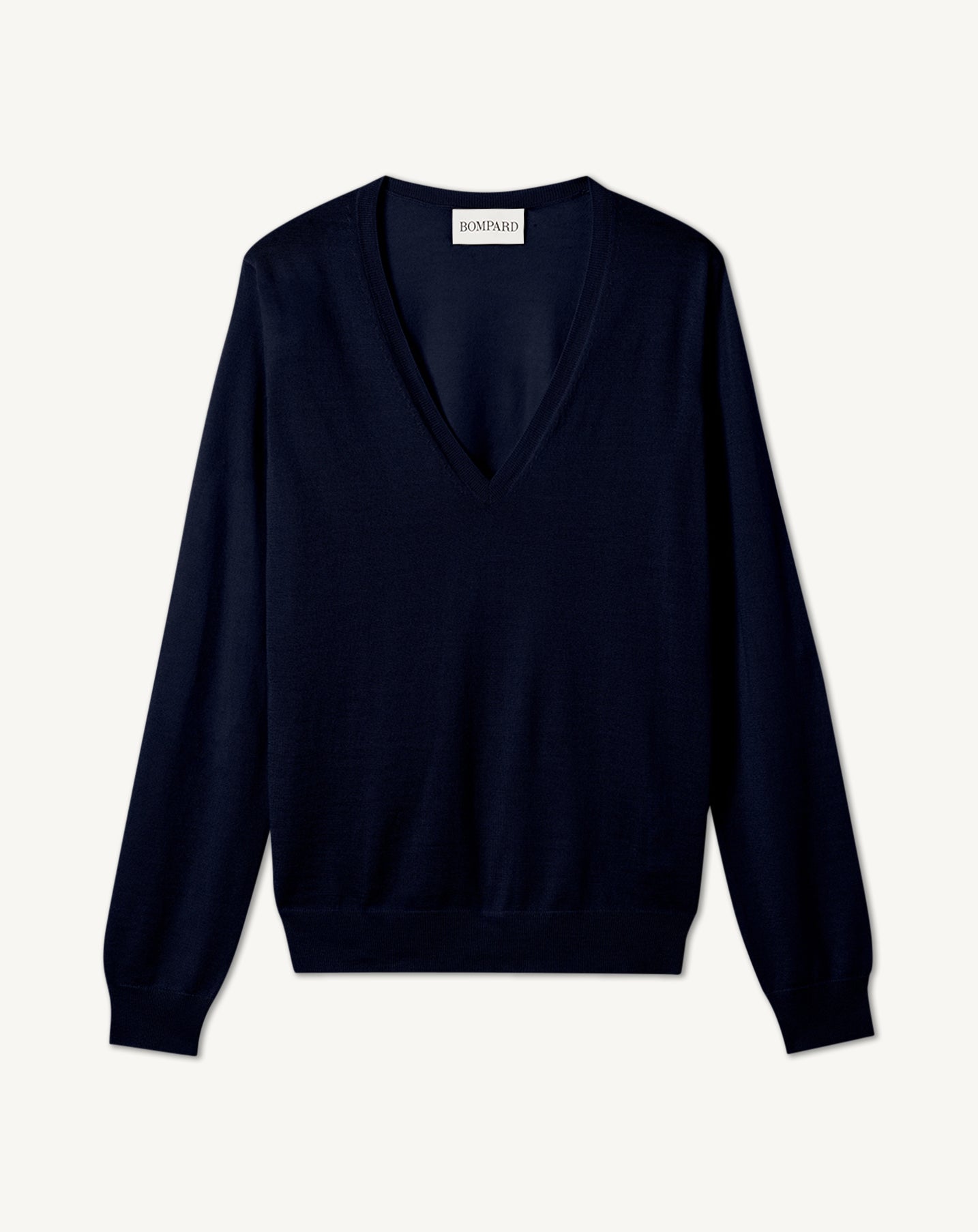 Pull V ultrafin-MARINE-100% CACHEMIRE