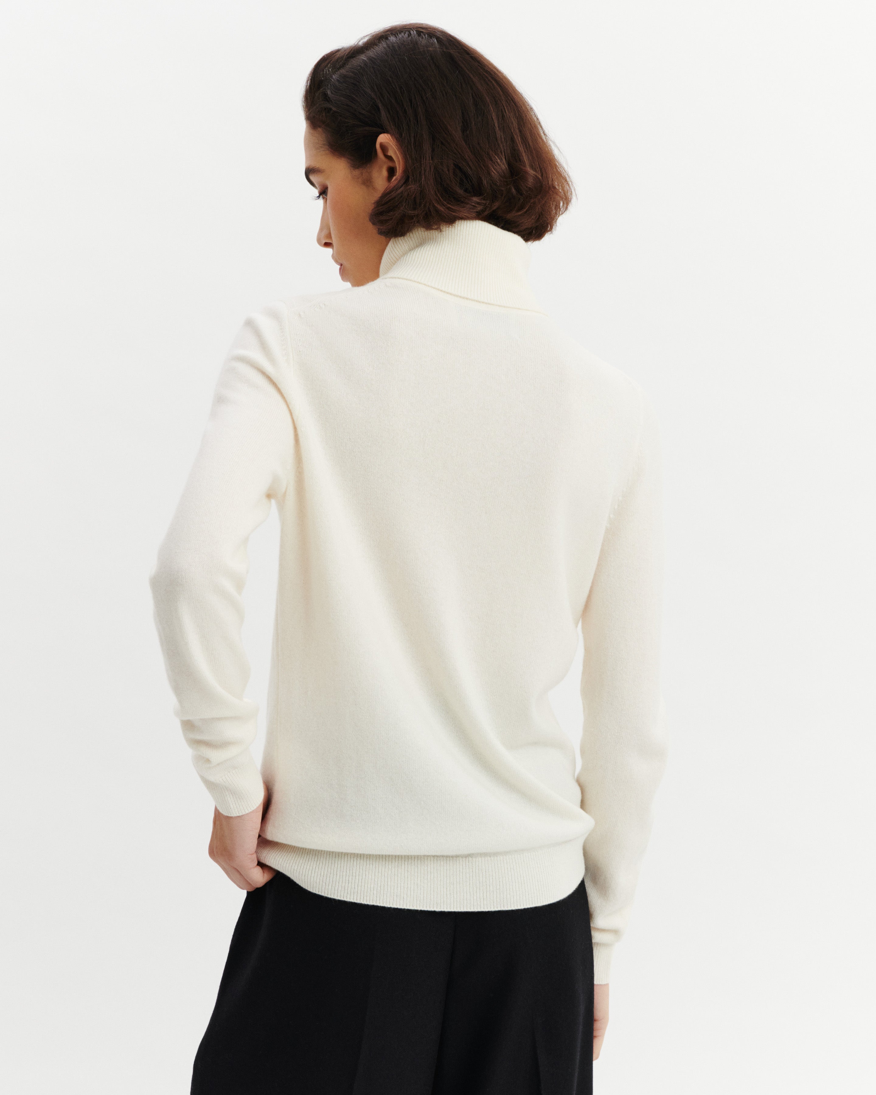 Pull col roulé Origines-NATUREL-100% cachemire