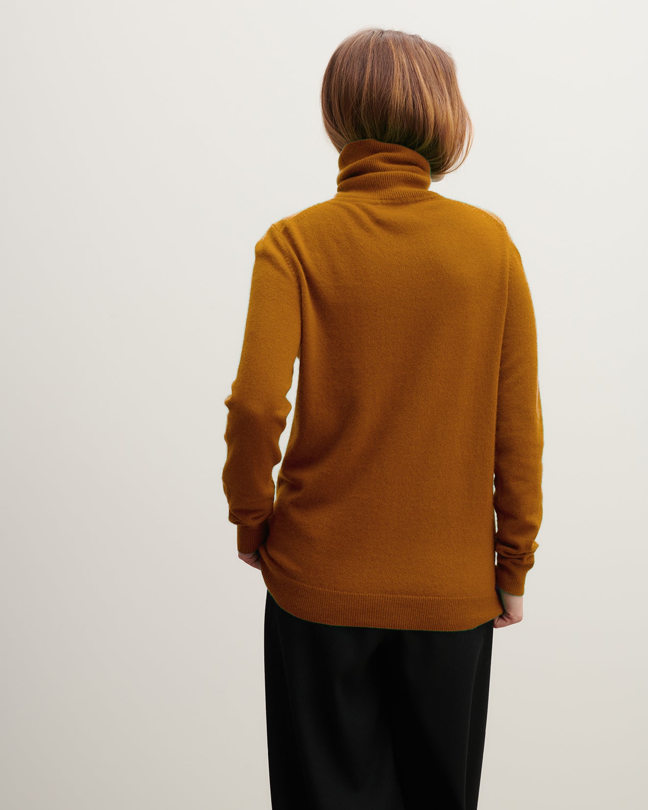 Pull col roulé classique-VICUNA-100% cachemire