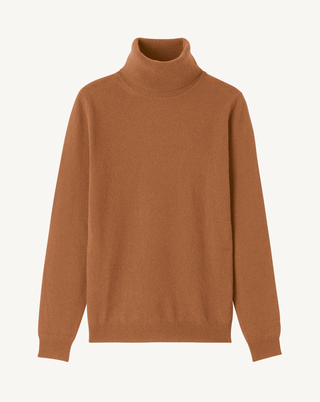 Pull col roulé classique-VICUNA-100% cachemire