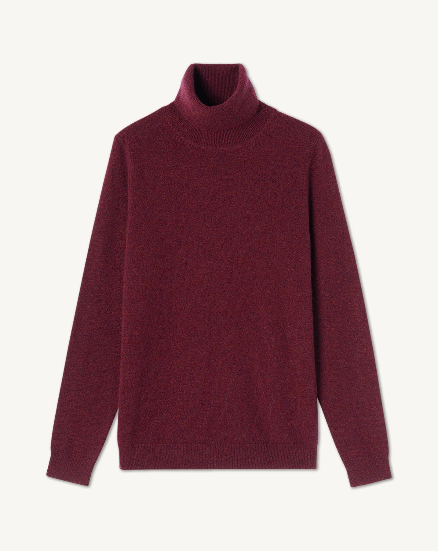 Pull col roulé classique-PRUNELLIER-100% cachemire