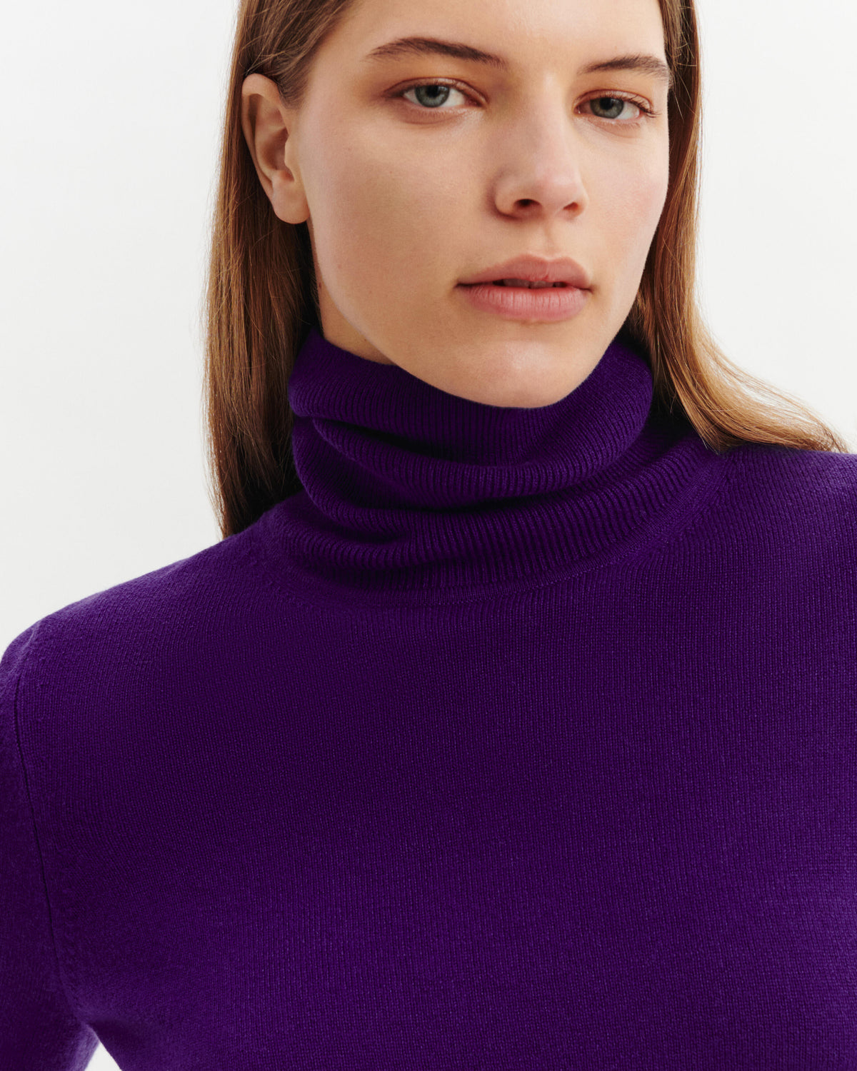 Pull col roulé Origines-ULTRAVIOLET-100% cachemire