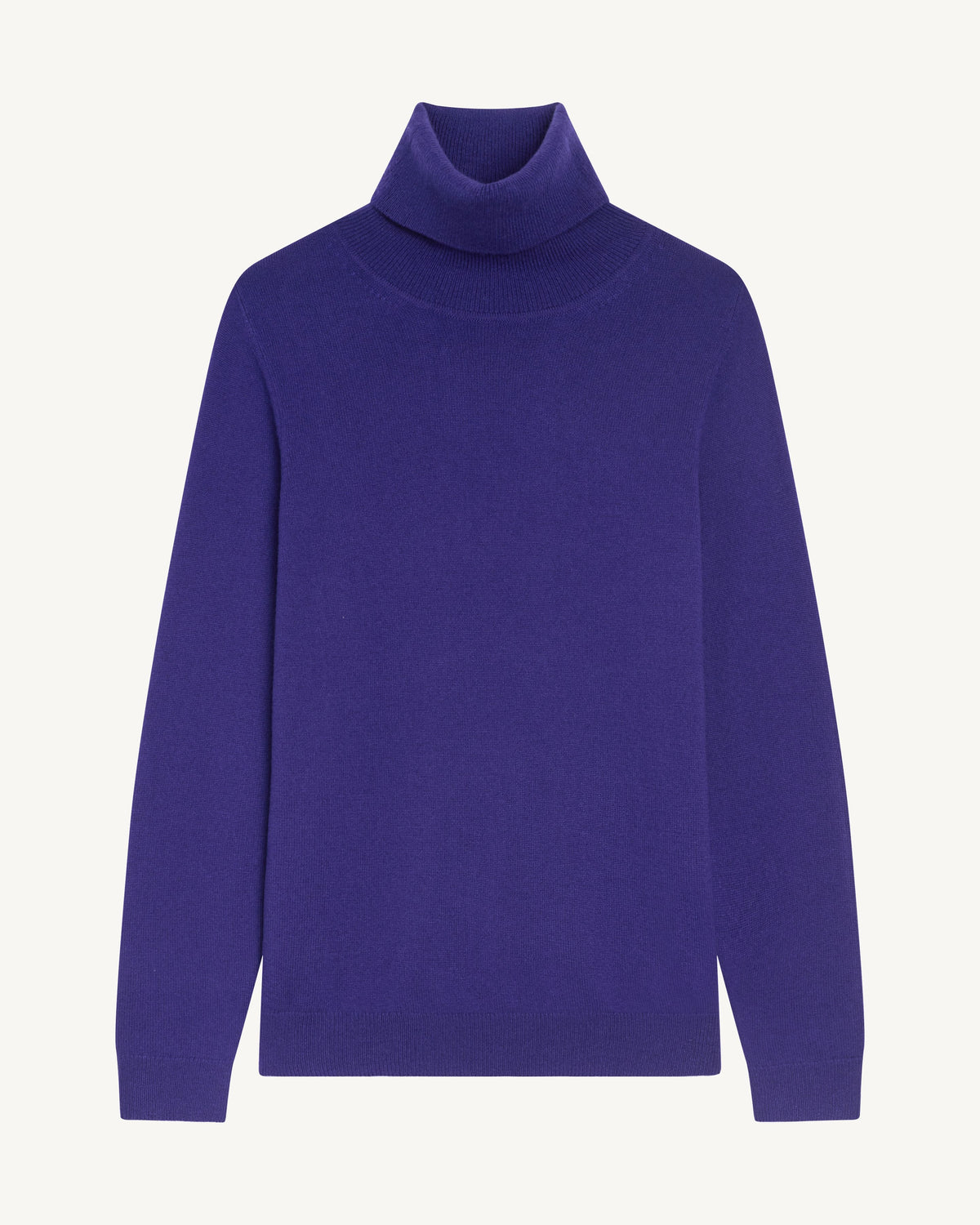 Pull col roulé classique-ULTRAVIOLET-100% cachemire