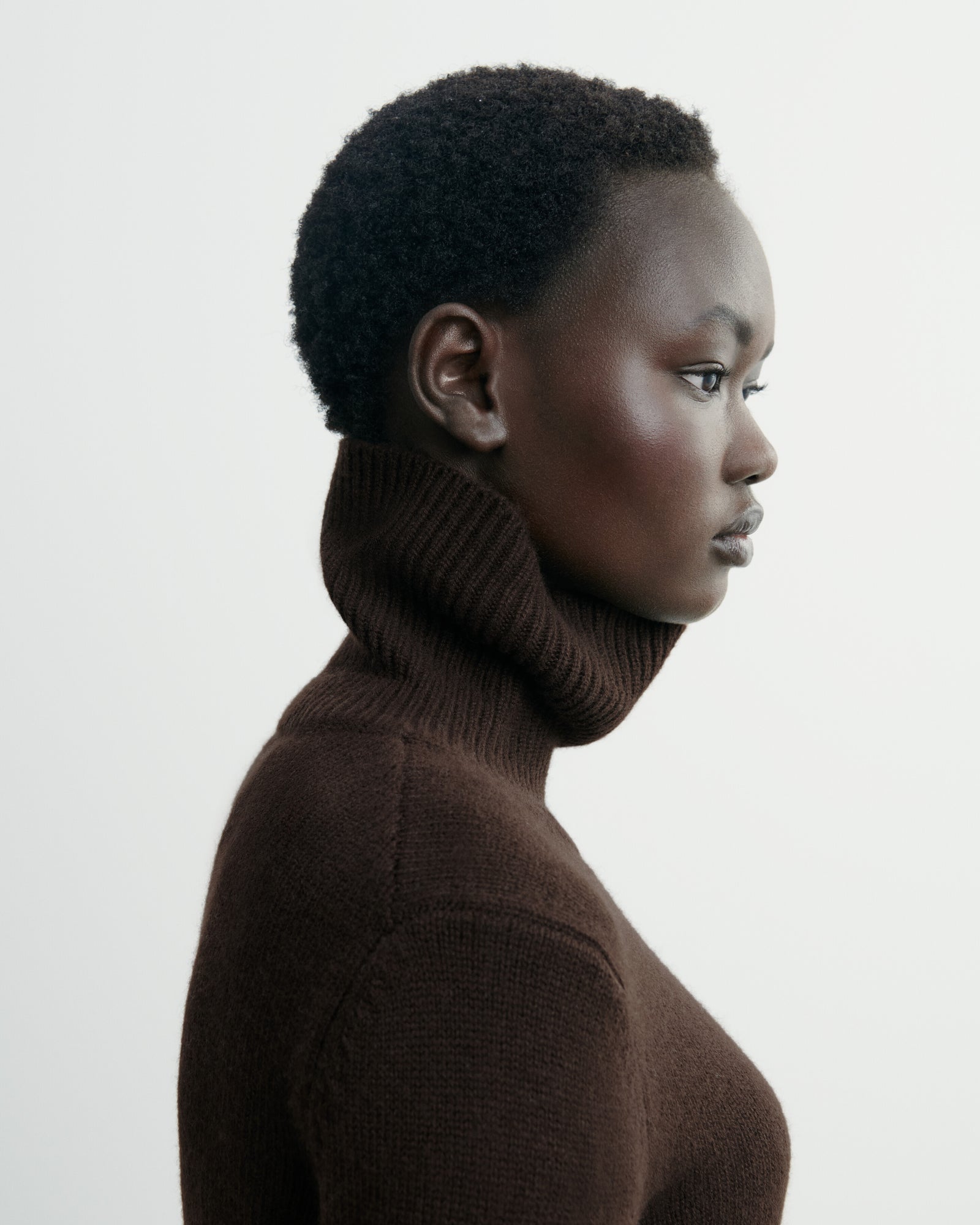 Pull col roulé-CHOCOLAT-100% cachemire