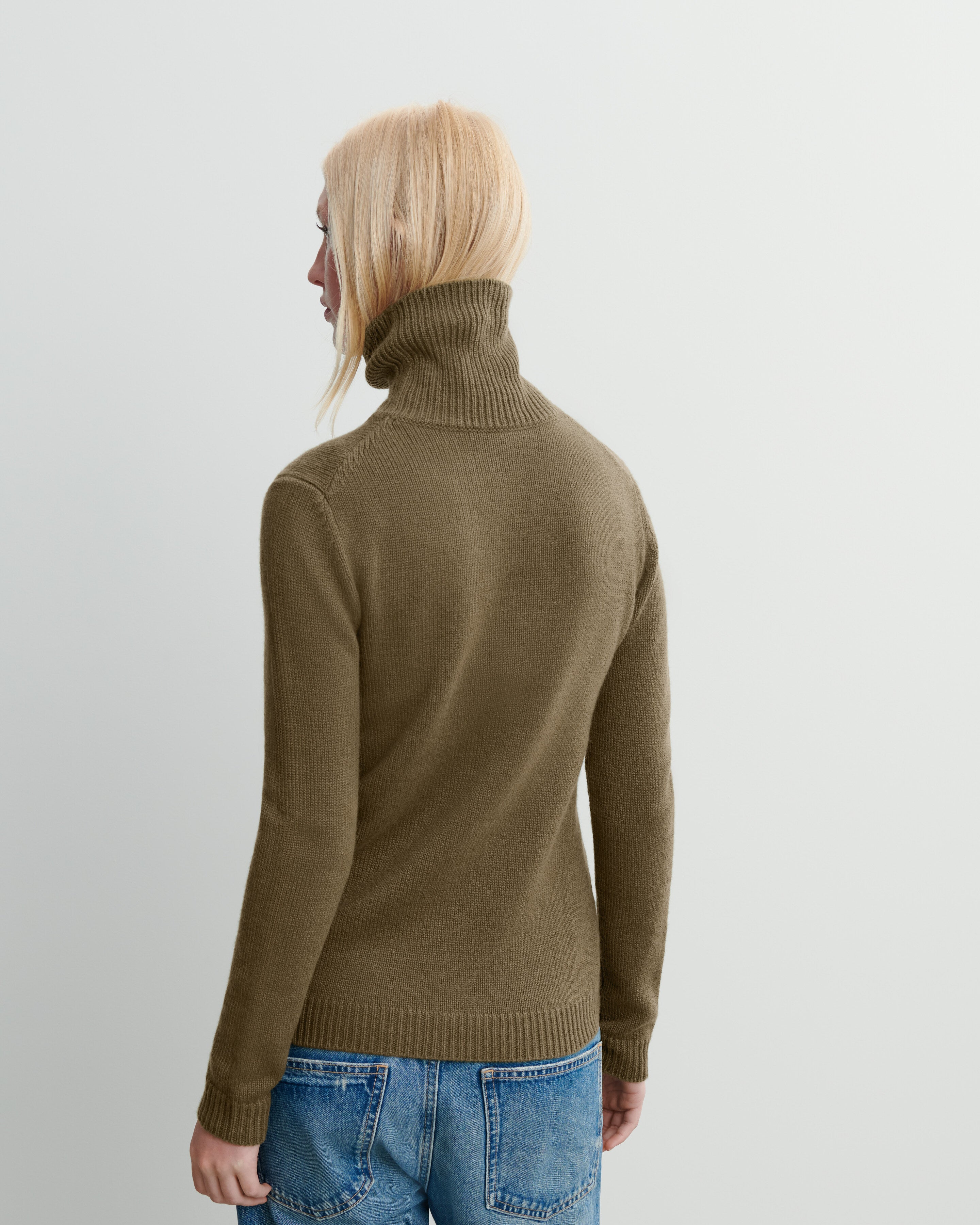 Pull col roulé-BRONZE-100% cachemire