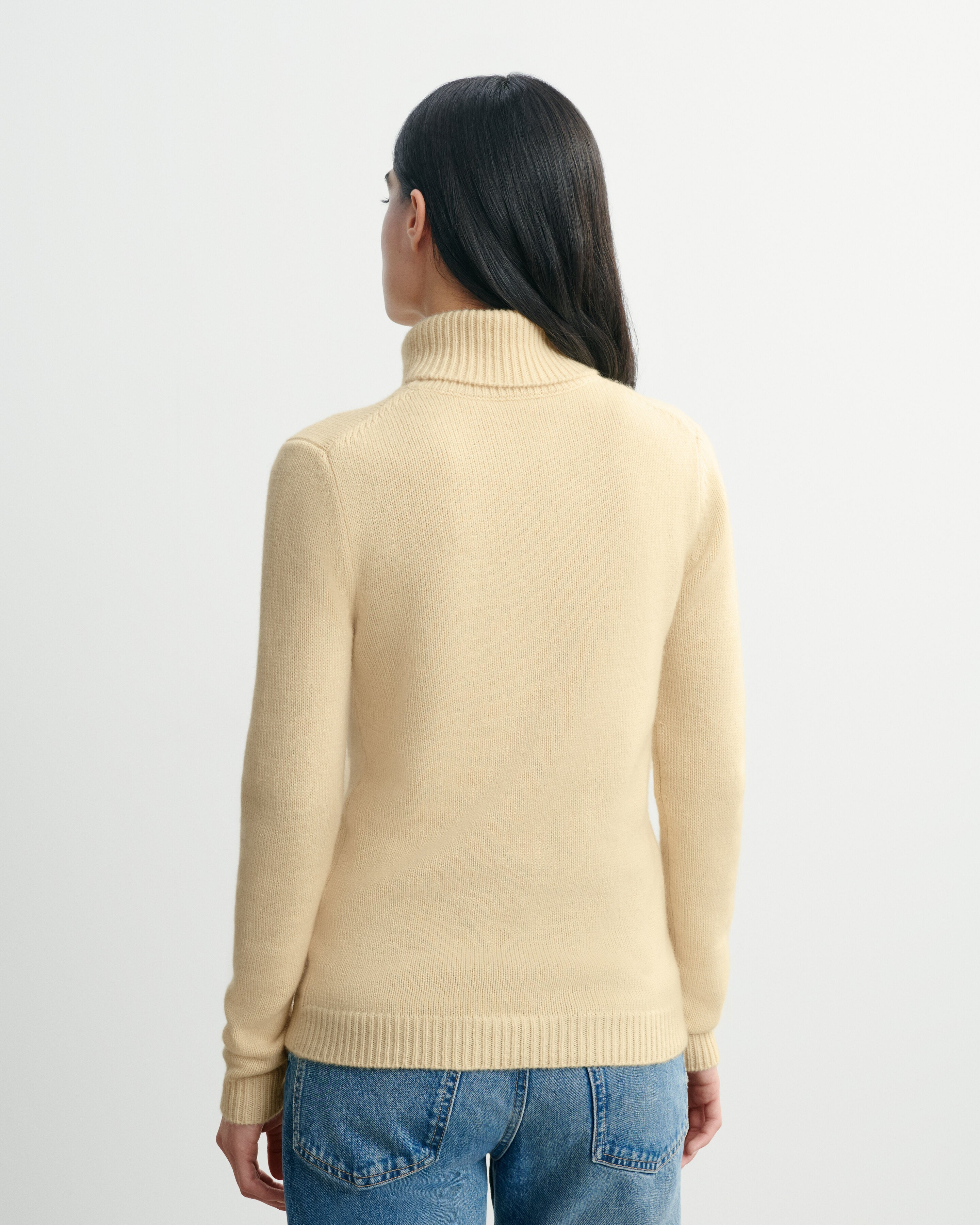 Pull col roulé-JAUNE PRIMEVERE-100% cachemire