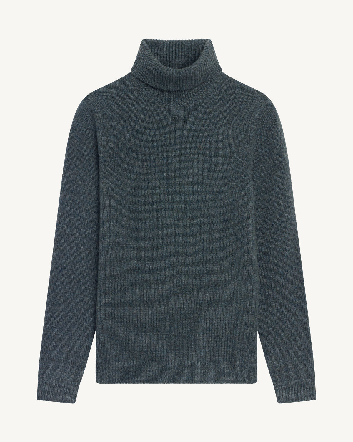 Pull col roulé-BLEU GRANIT-100% cachemire