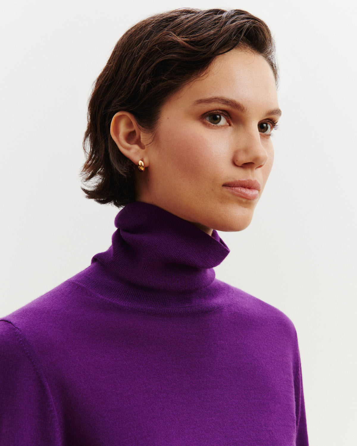 Pull col roulé Flore-CYCLAMEN-100% cachemire