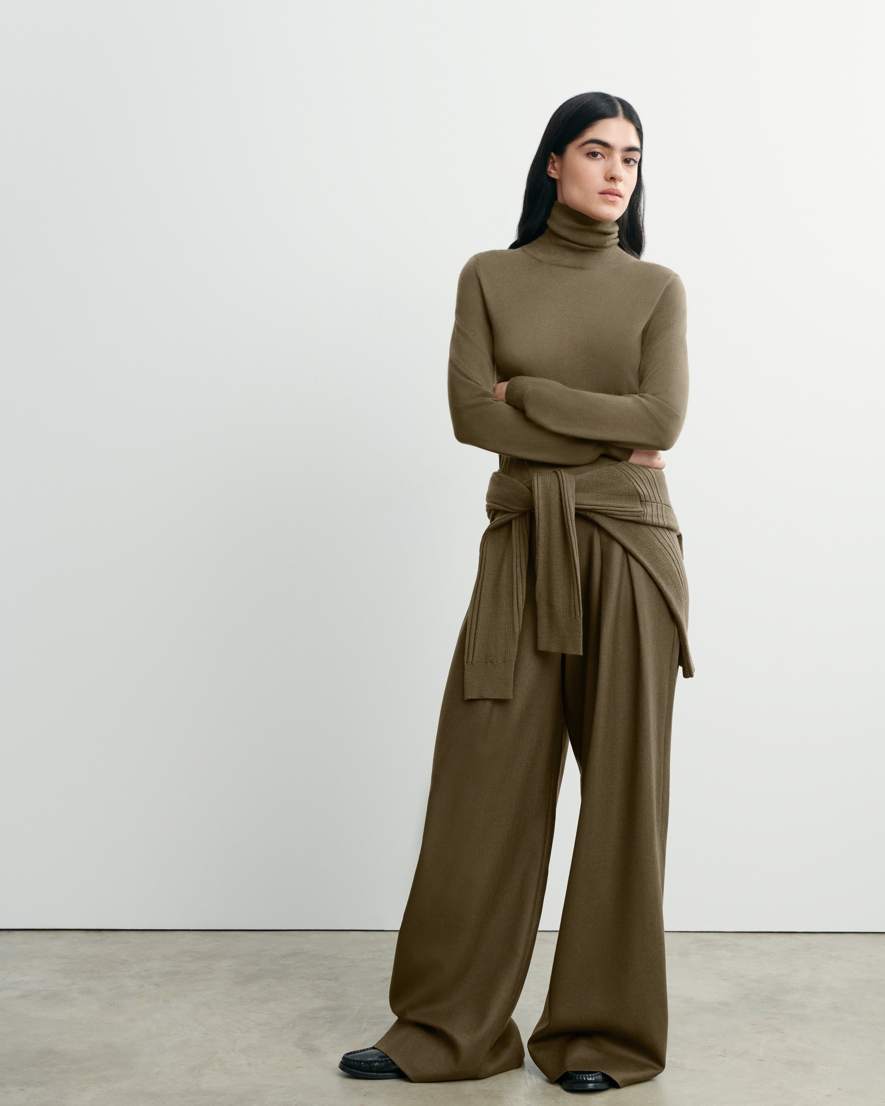 Pull col roulé ultrafin-BRONZE-100% cachemire