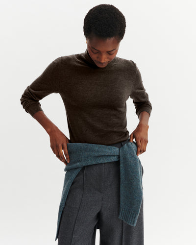 Pull col roulé Flore-RISTRETTO-100% cachemire