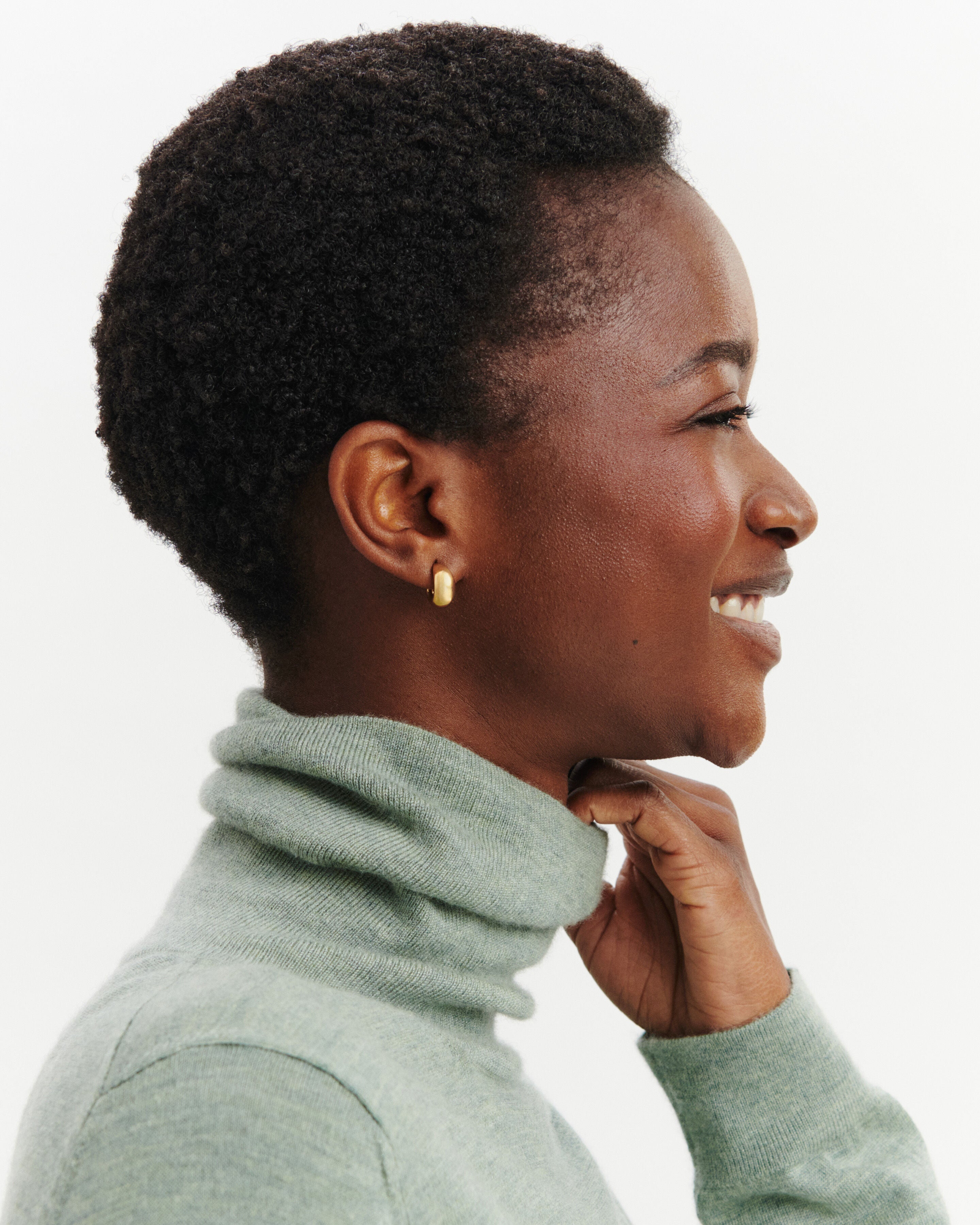 Pull col roulé Flore-VERT DE GRIS-100% cachemire