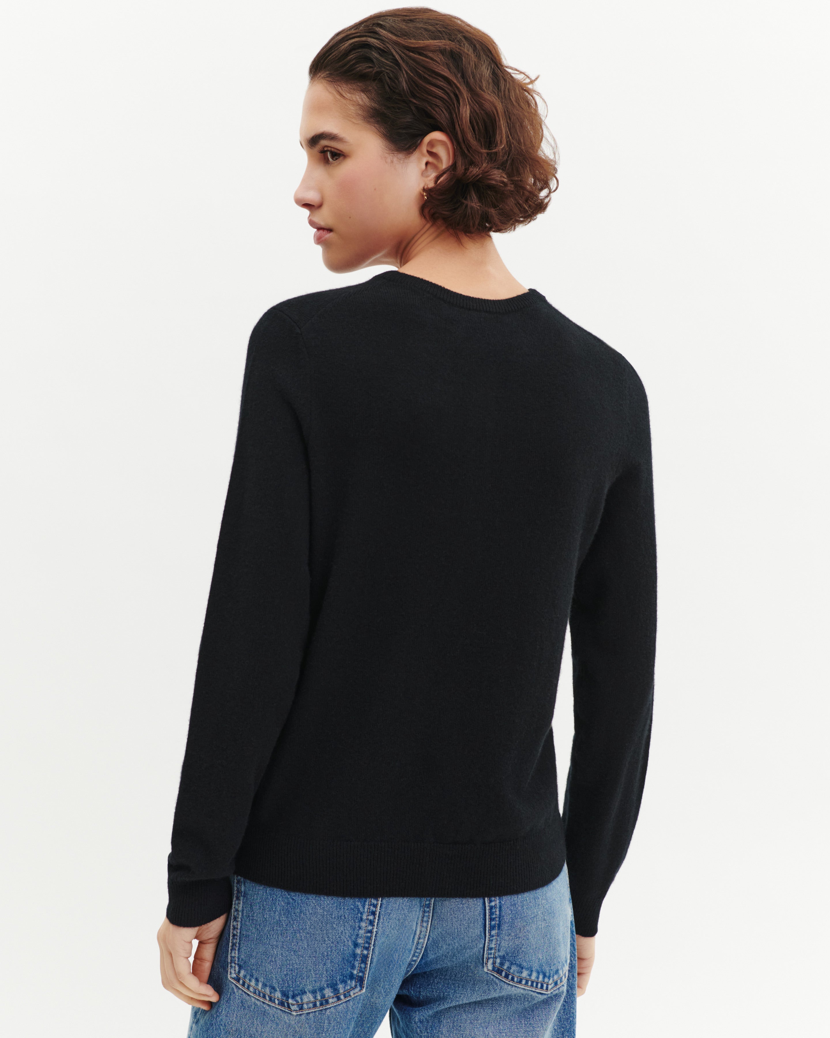 Cardigan classique-NOIR-100% cachemire