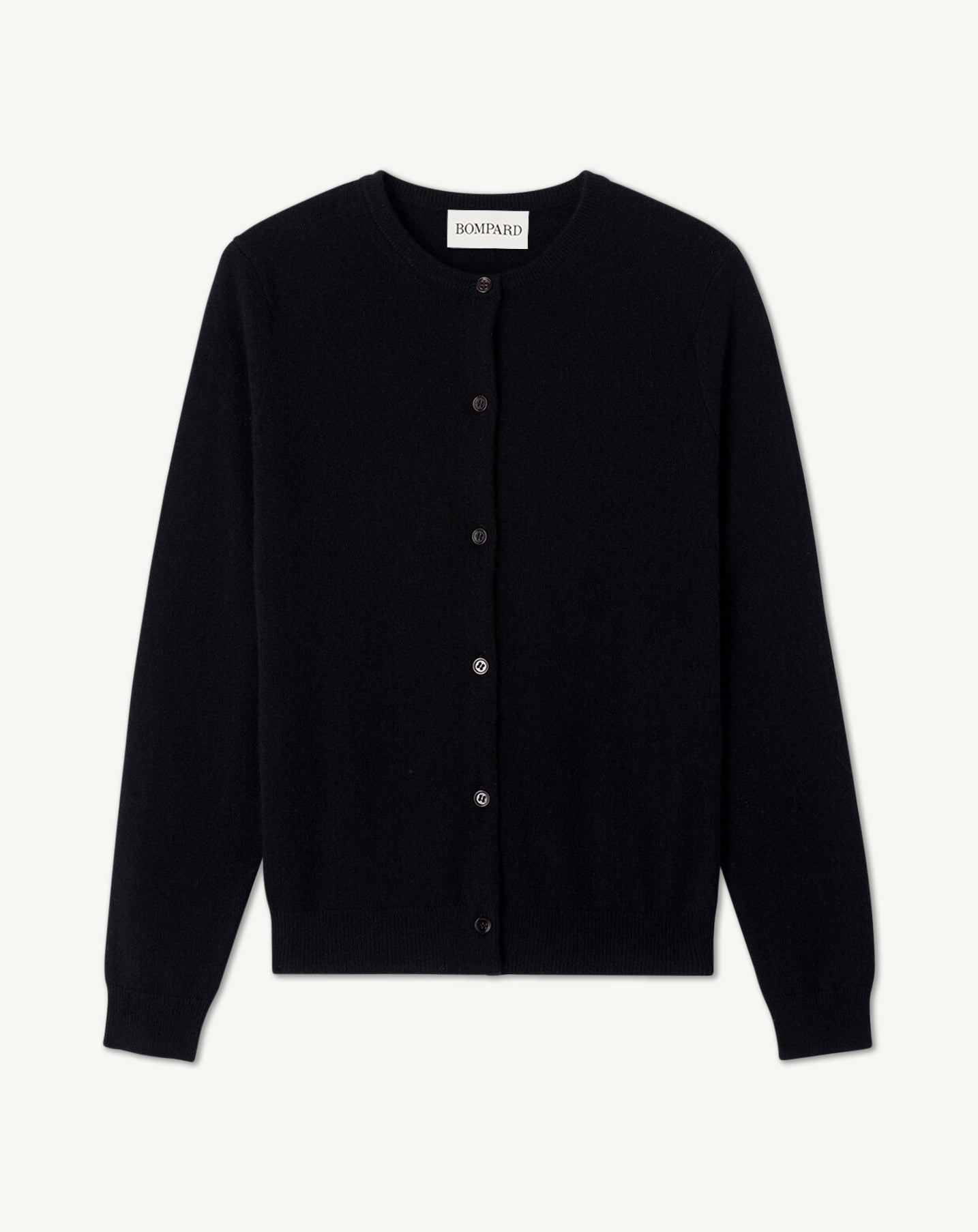 Cardigan classique-NOIR-100% CACHEMIRE