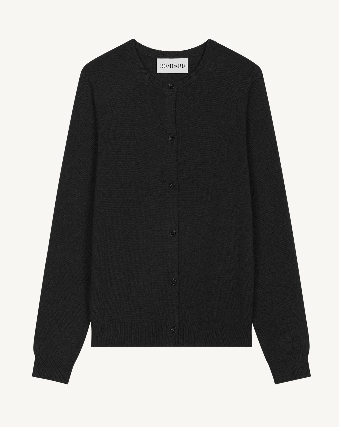 Cardigan classique-NOIR-100% CACHEMIRE