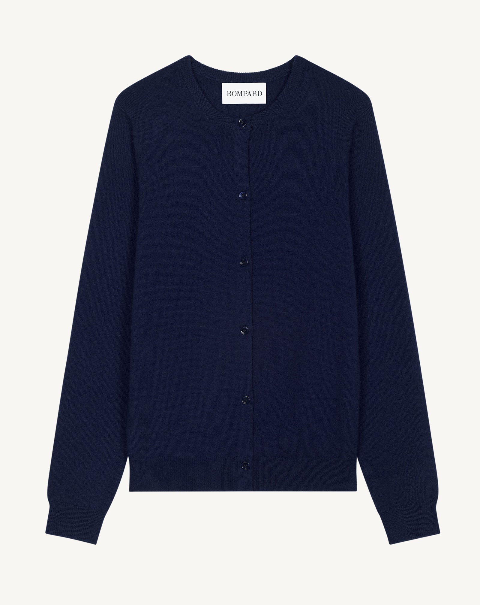 Cardigan classique-MARINE-100% CACHEMIRE