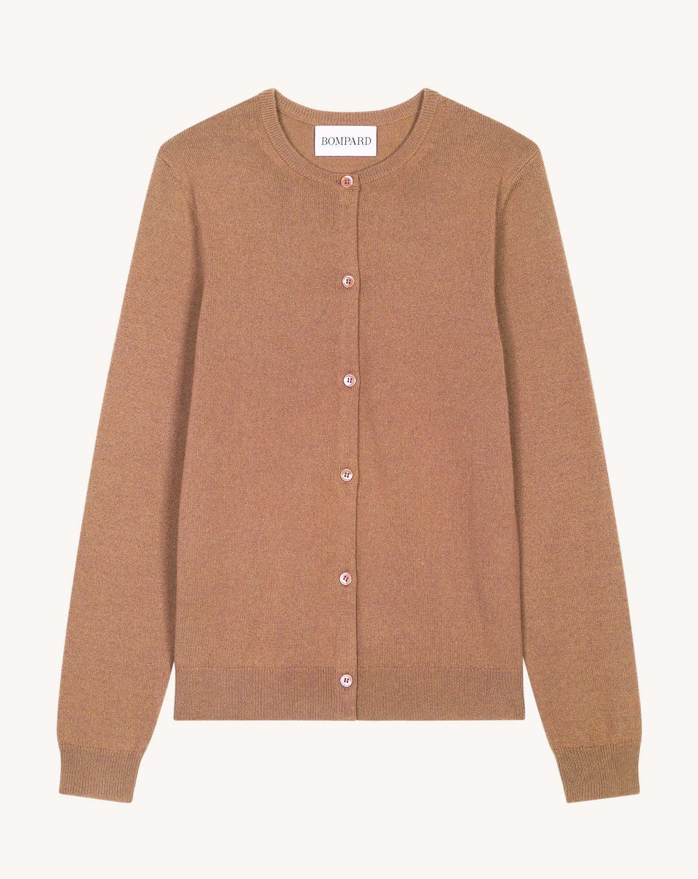 Cardigan classique-CARAMEL-100% CACHEMIRE