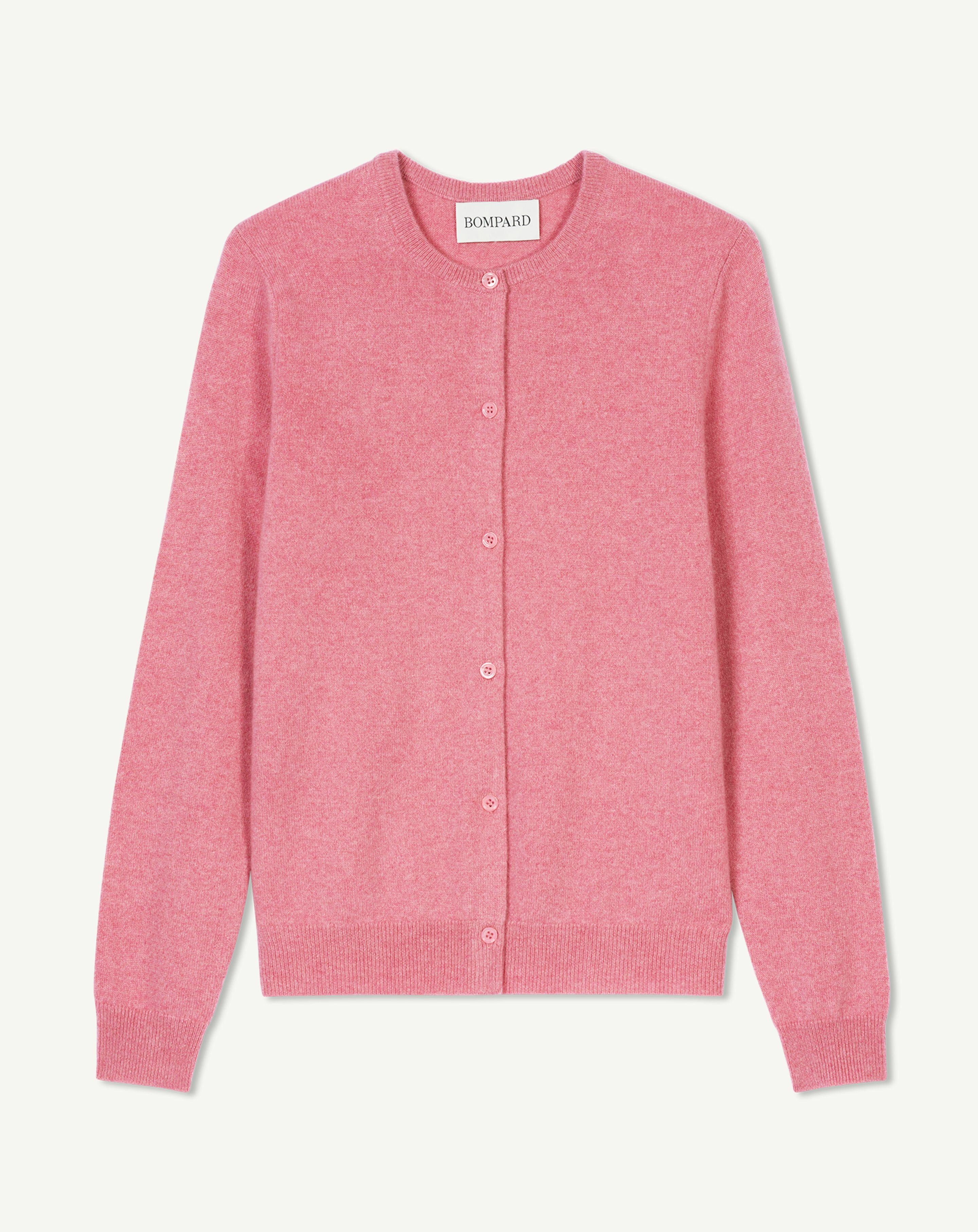 Cardigan classique-ROSE CAMEO-100% cachemire