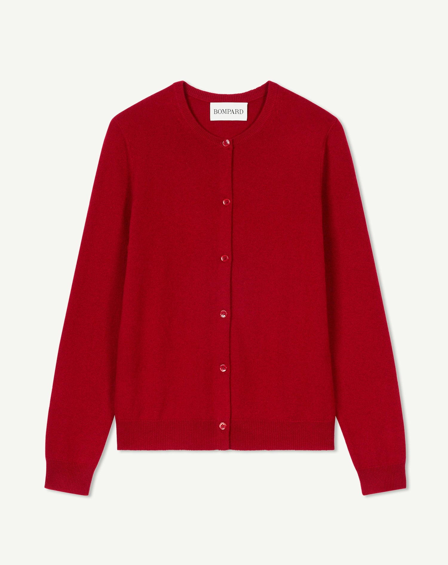 Cardigan classique-ROUGE TANGO-100% cachemire
