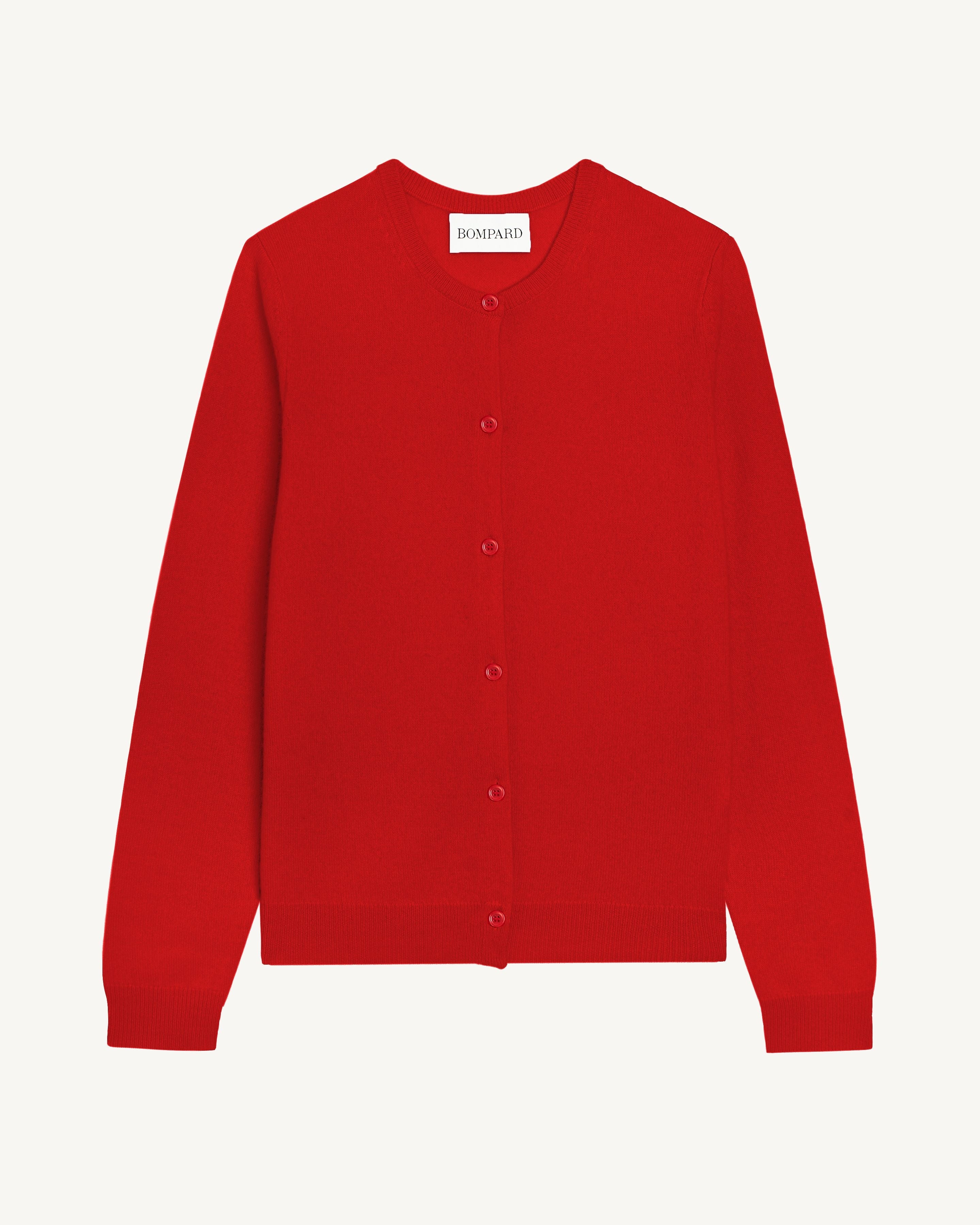 Cardigan classique-ROUGE QUARANTE-100% cachemire