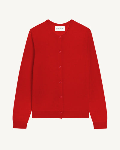 Cardigan classique-ROUGE QUARANTE-100% cachemire