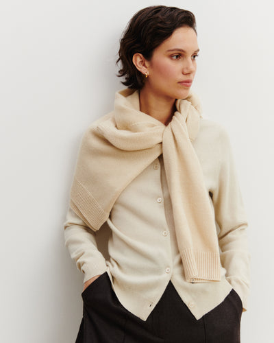 Cardigan Origines-ECRU VINTAGE-100% cachemire