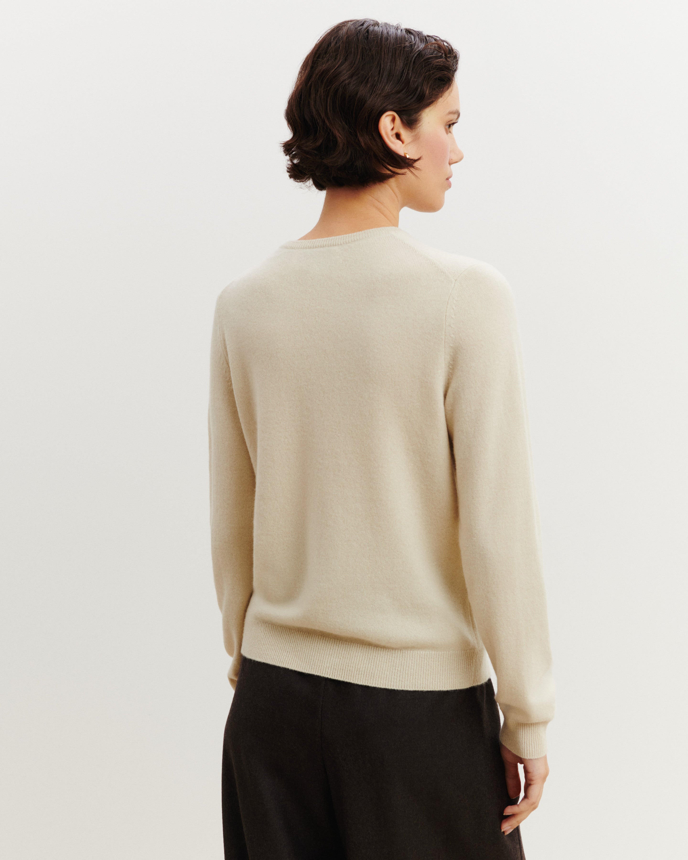 Cardigan Origines-ECRU VINTAGE-100% cachemire