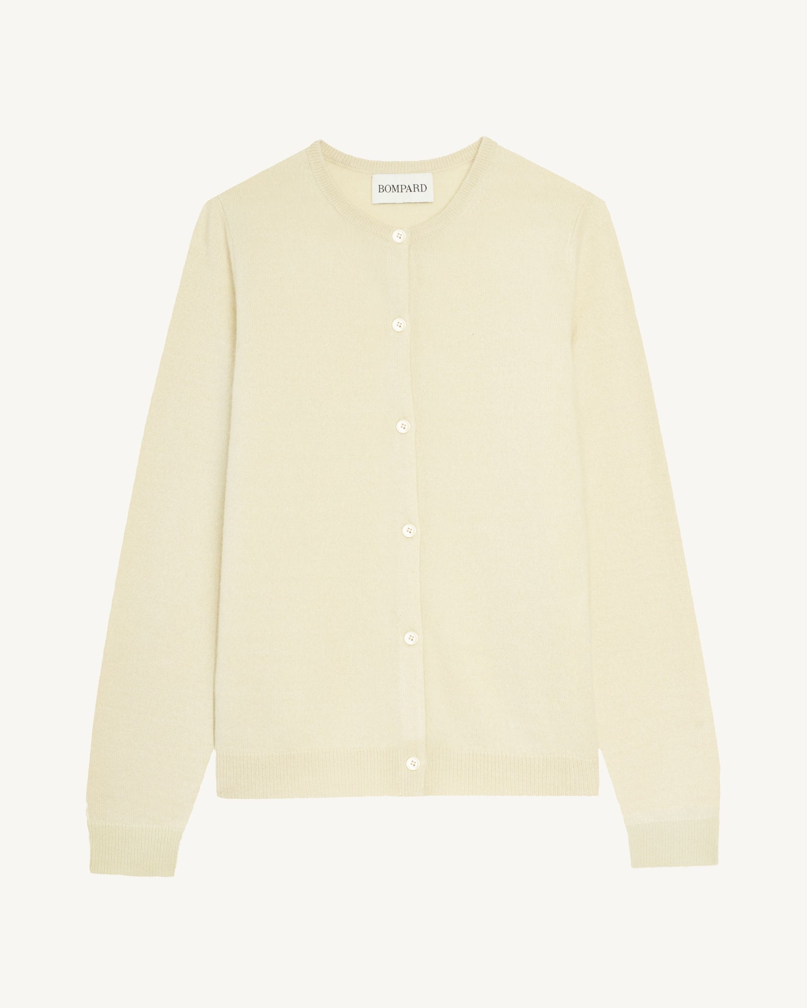 Cardigan classique-ECRU VINTAGE-100% cachemire