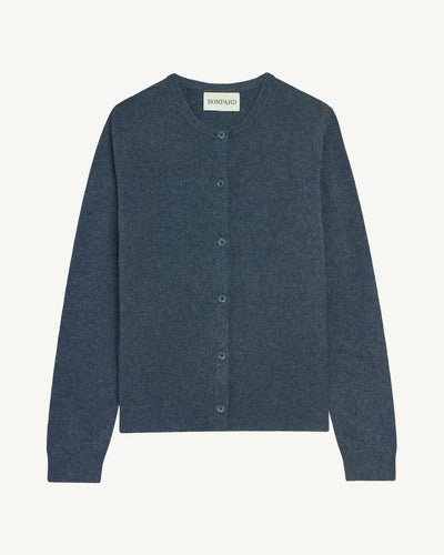 Cardigan classique-BLEU GRANIT-100% cachemire