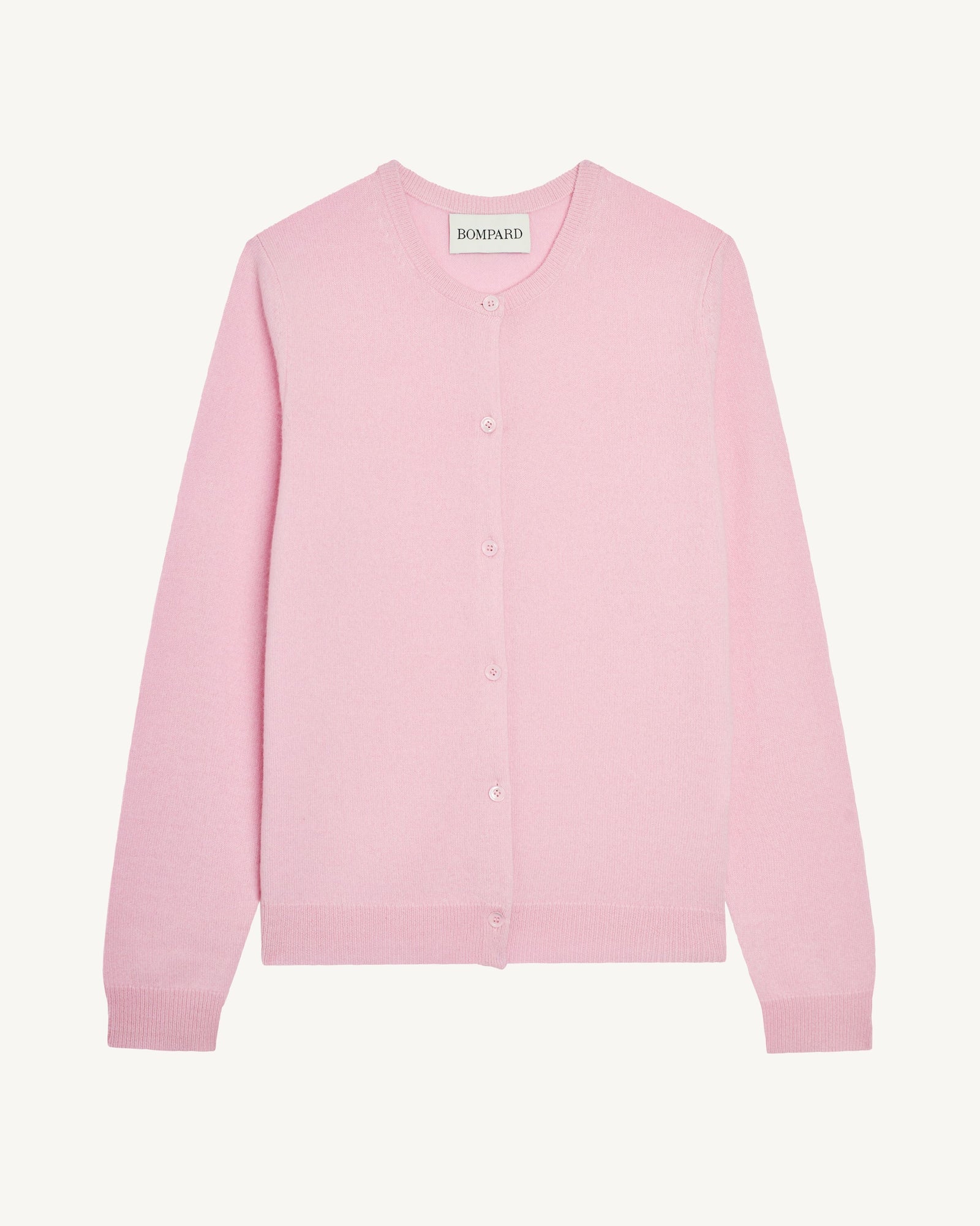 Cardigan classique-ROSE QUARTZ-100% cachemire