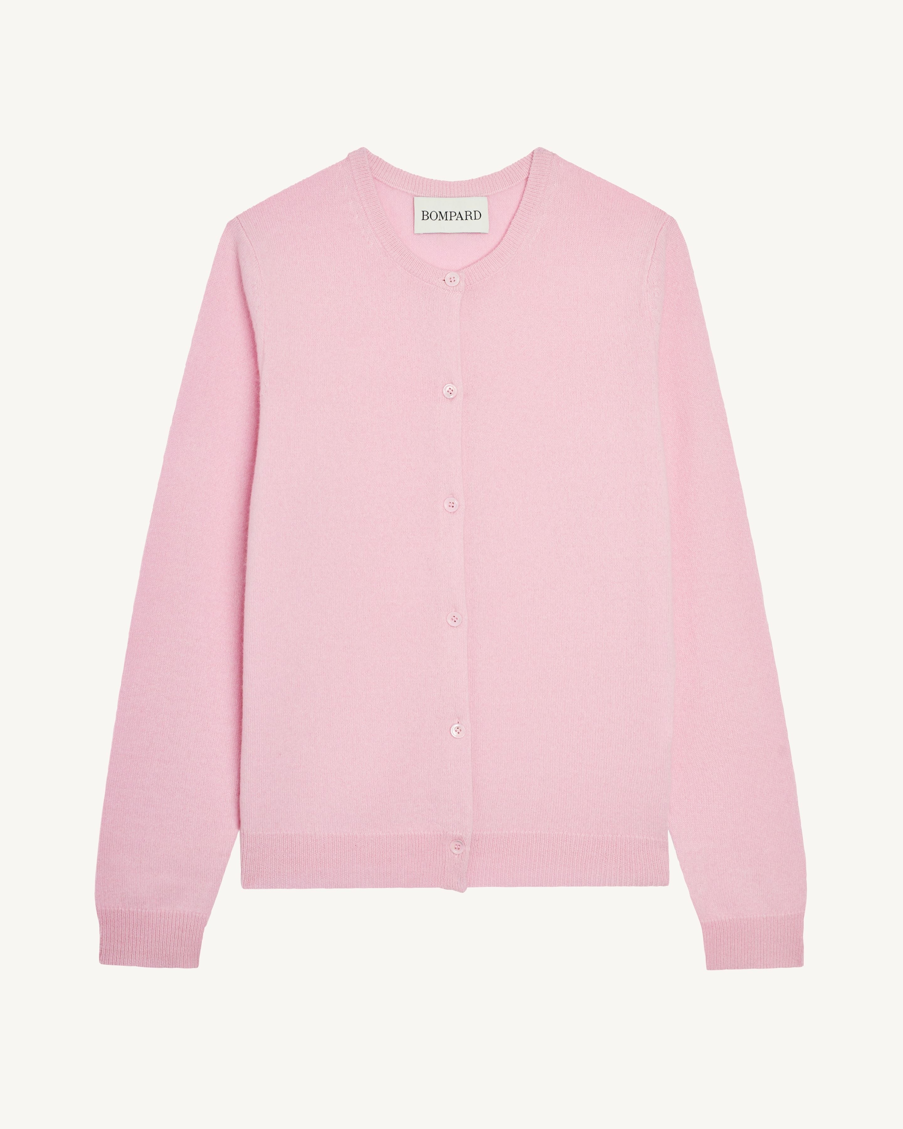 Cardigan classique-ROSE QUARTZ-100% cachemire