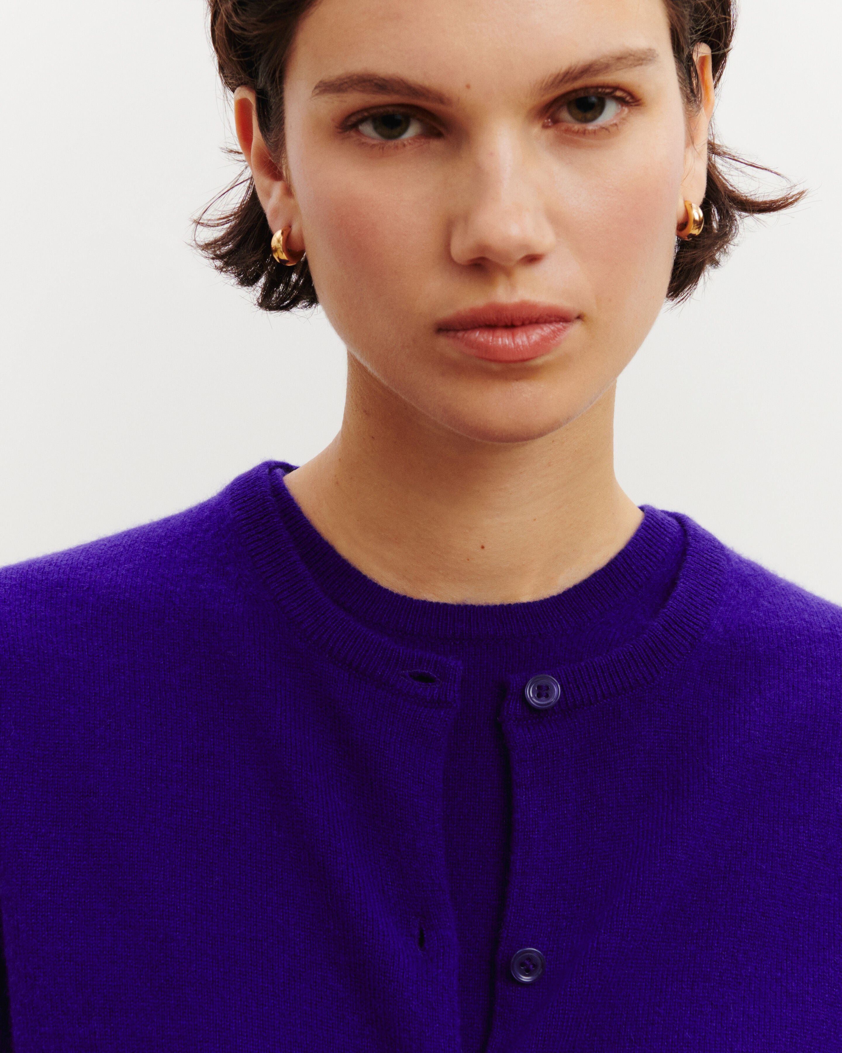Cardigan classique-ULTRAVIOLET-100% cachemire