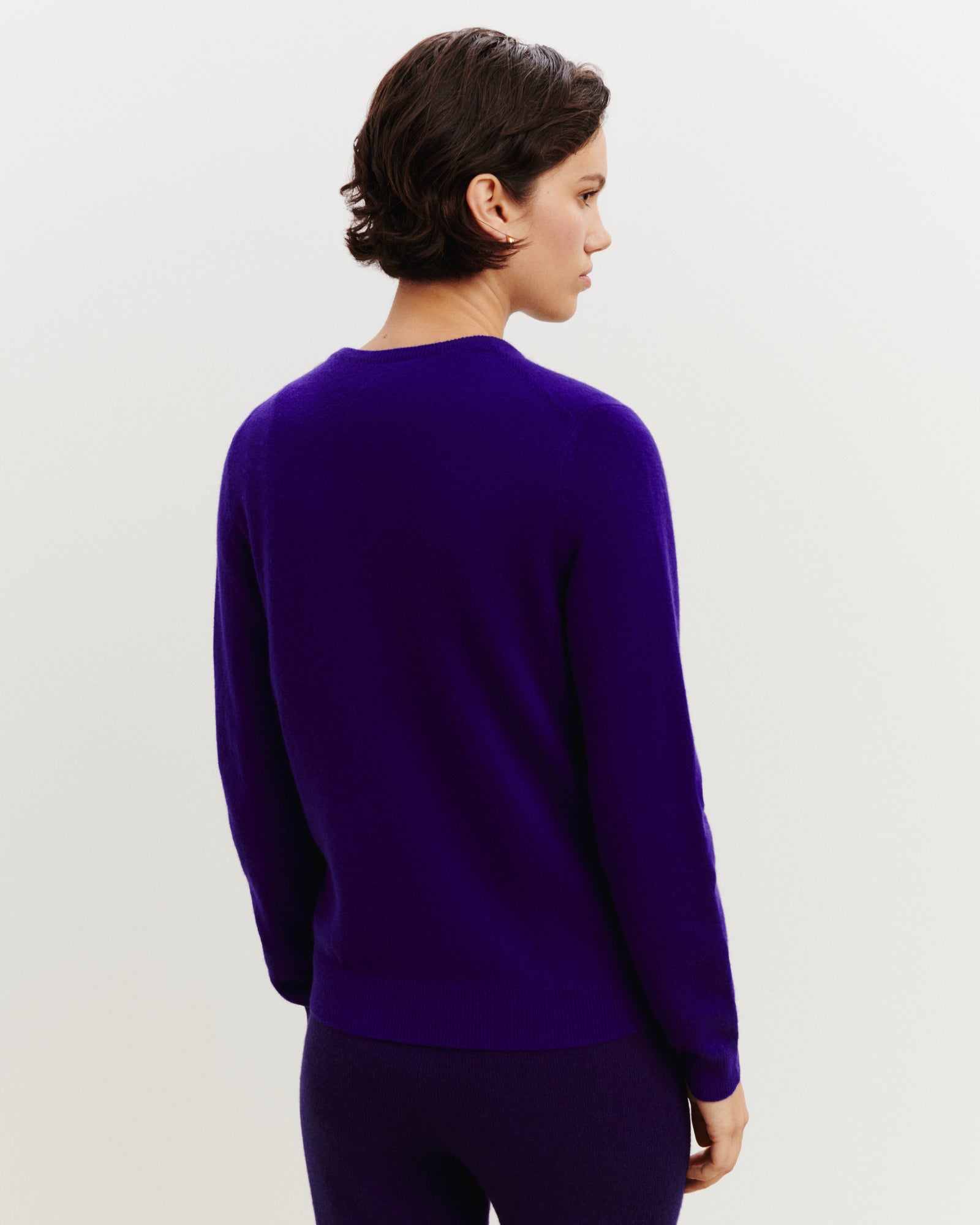 Cardigan classique-ULTRAVIOLET-100% cachemire