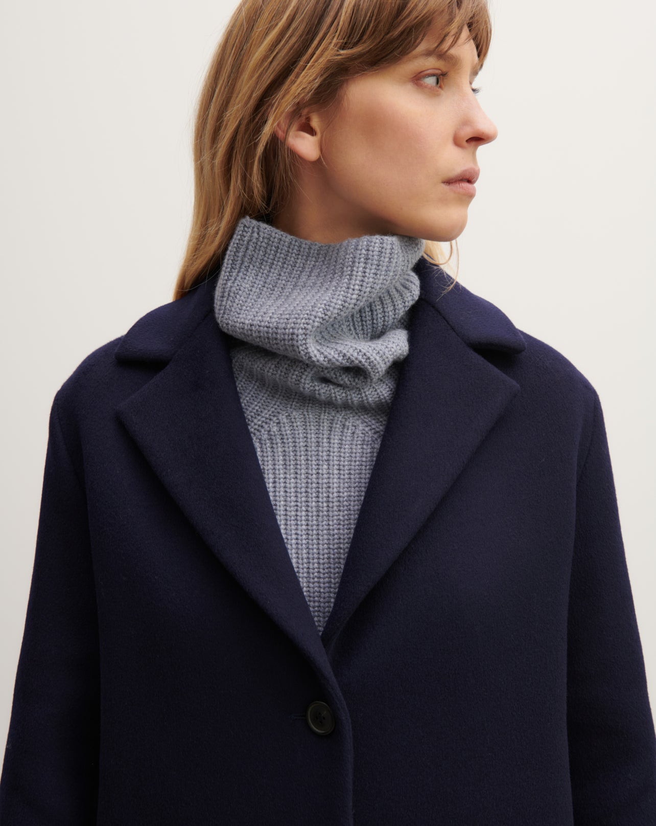 Manteau long double face-MARINE-90% laine 10% cachemire