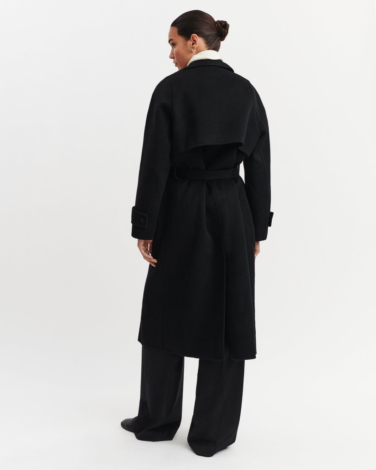 Manteau long double face-NOIR-90% laine 10% cachemire