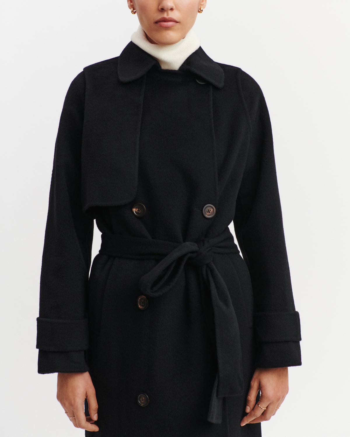 Manteau long double face-NOIR-90% laine 10% cachemire