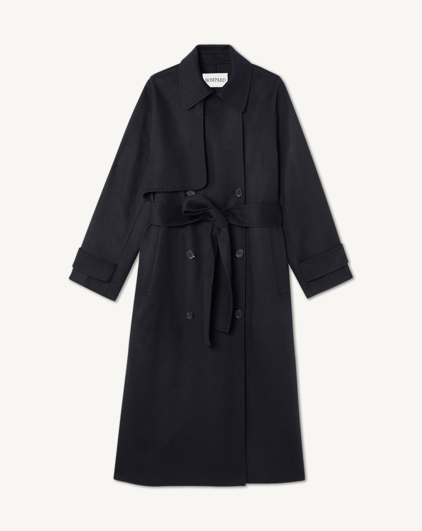 Manteau long double face-NOIR-90% laine 10% cachemire